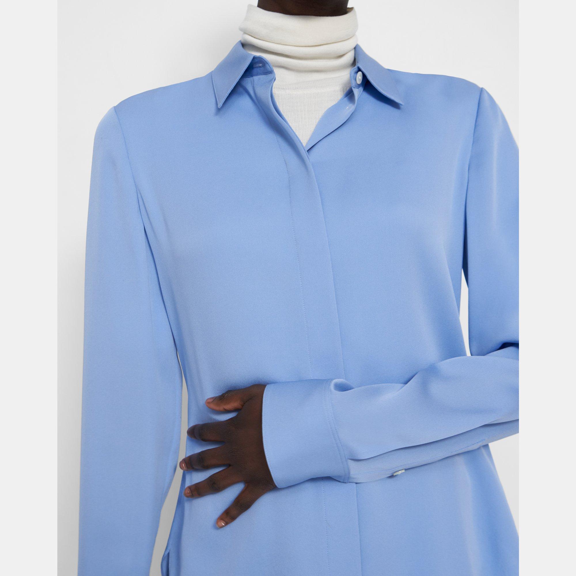 Fitted Shirt in Stretch Silk
