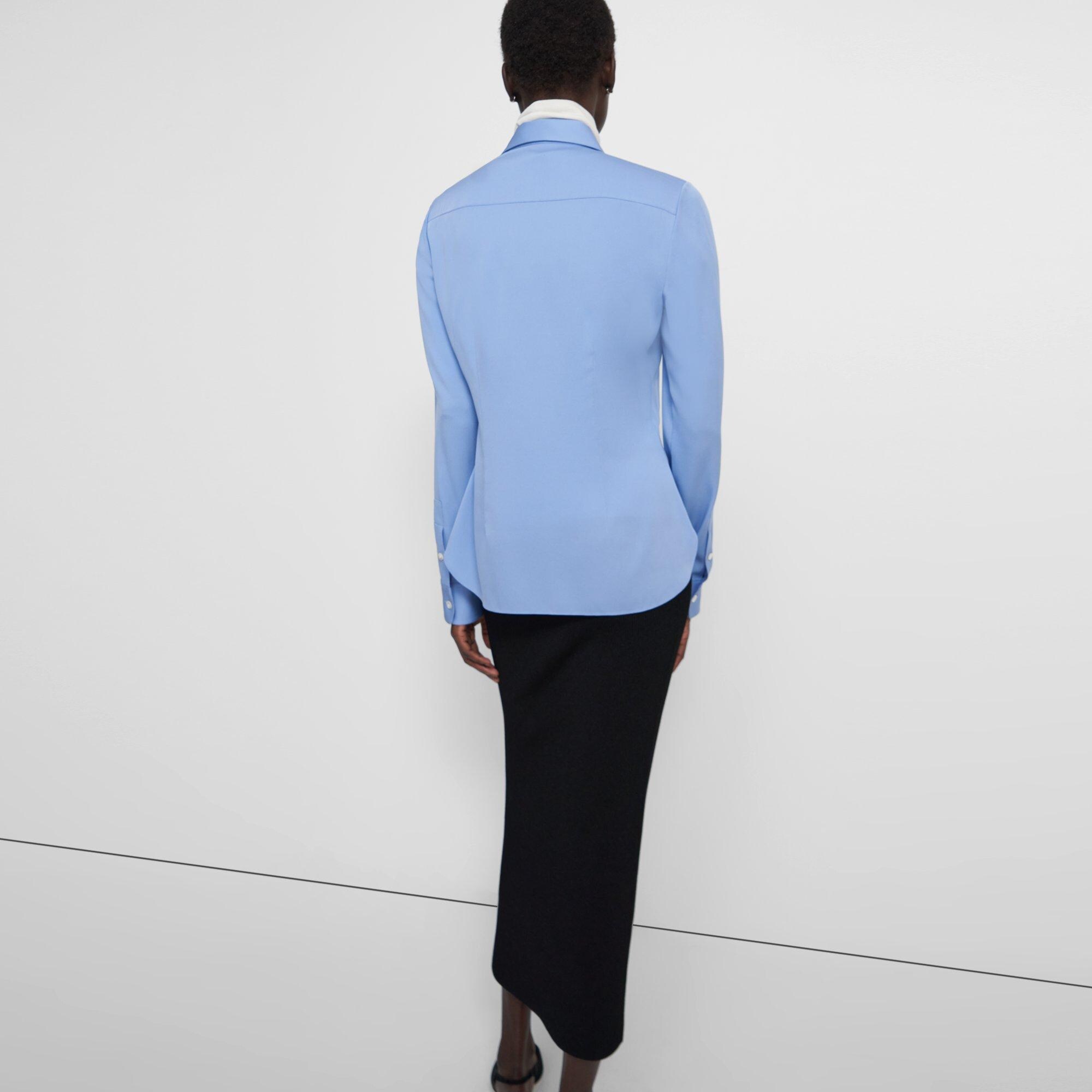 Fitted Shirt in Stretch Silk