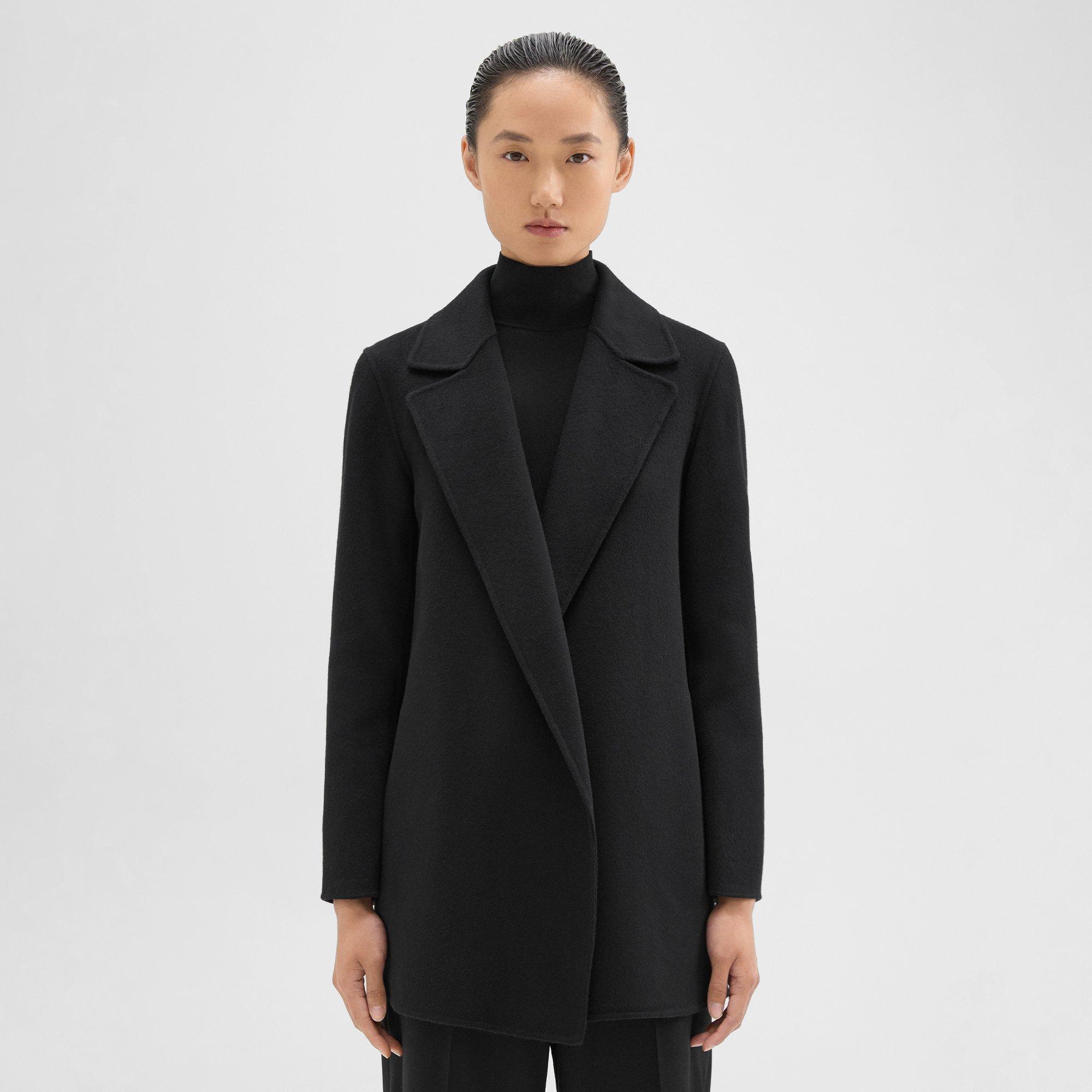 Black Double-Face Wool-Cashmere Clairene Jacket | Theory