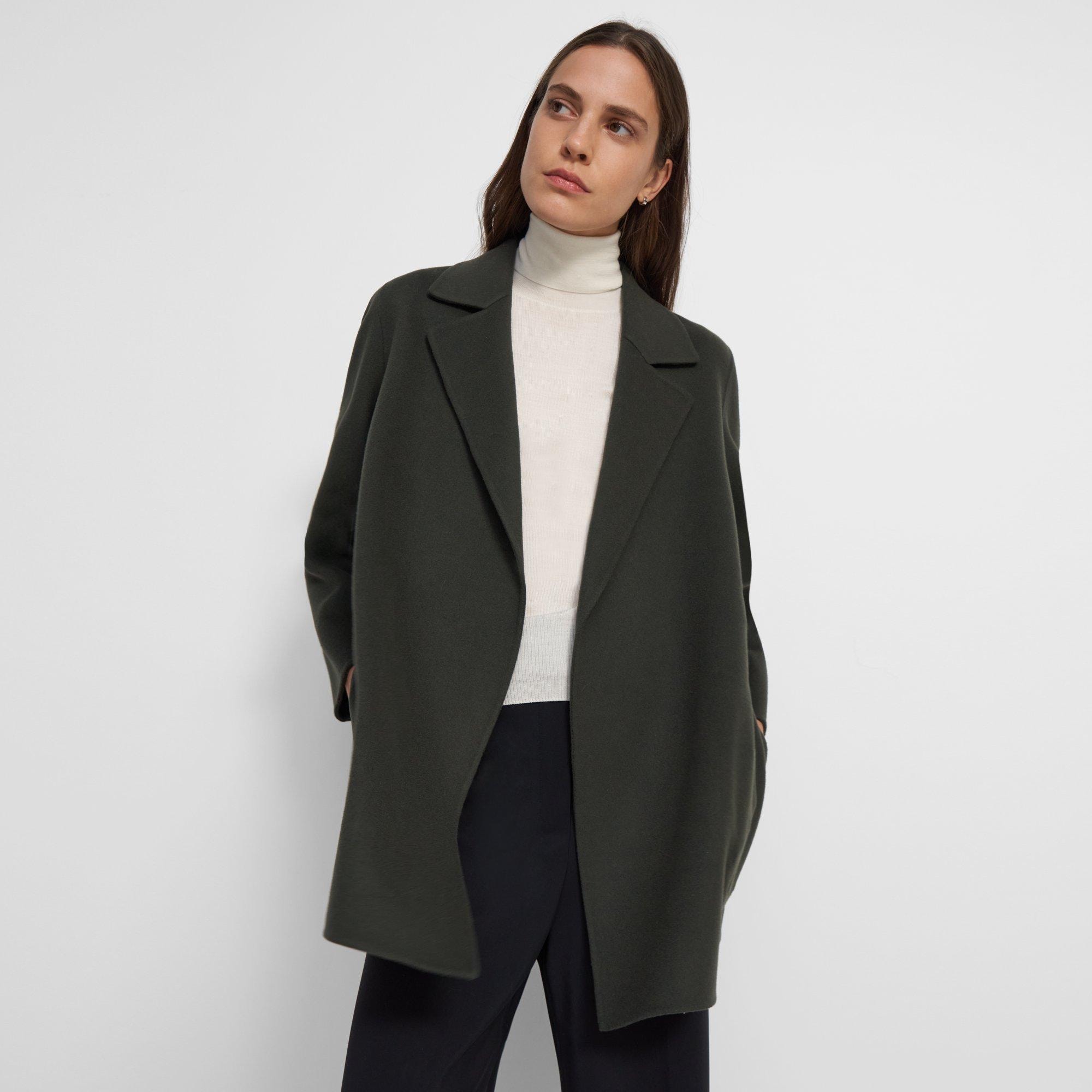 Stretch melton clearance long clairene coat