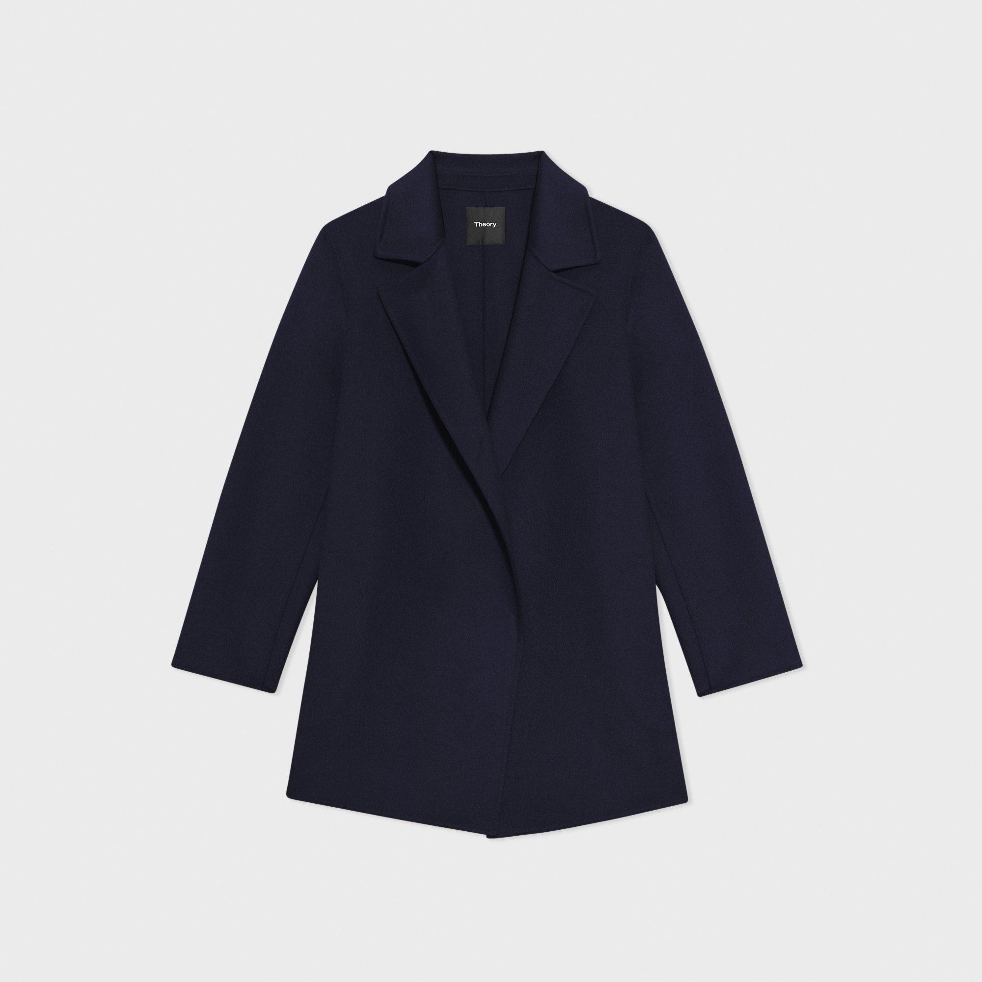 Blue Double-Face Wool-Cashmere Clairene Jacket | Theory