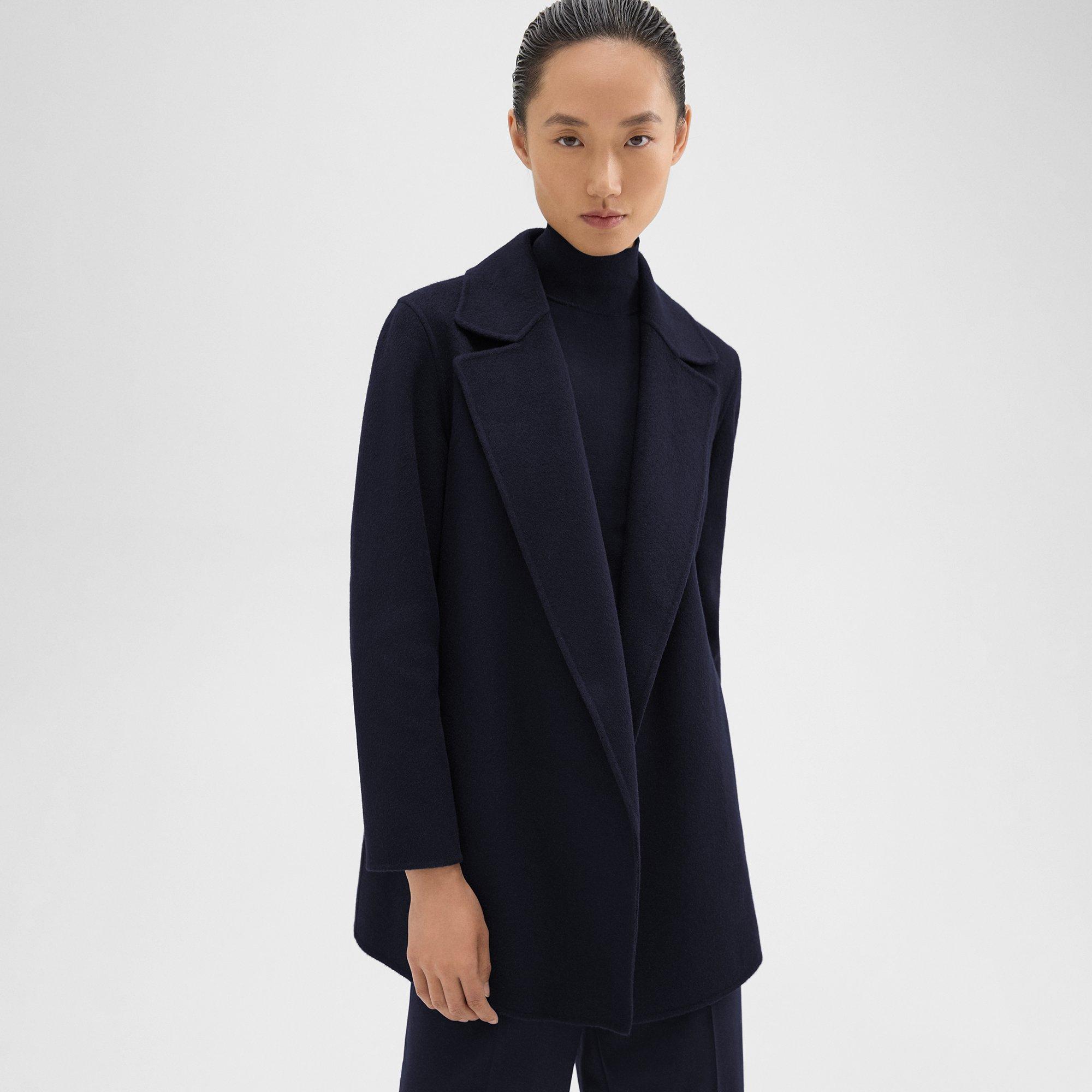 Blue Double-Face Wool-Cashmere Clairene Jacket | Theory