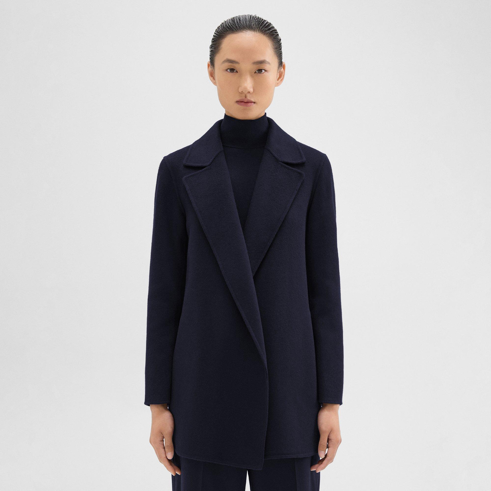 Blue Double-Face Wool-Cashmere Clairene Jacket | Theory