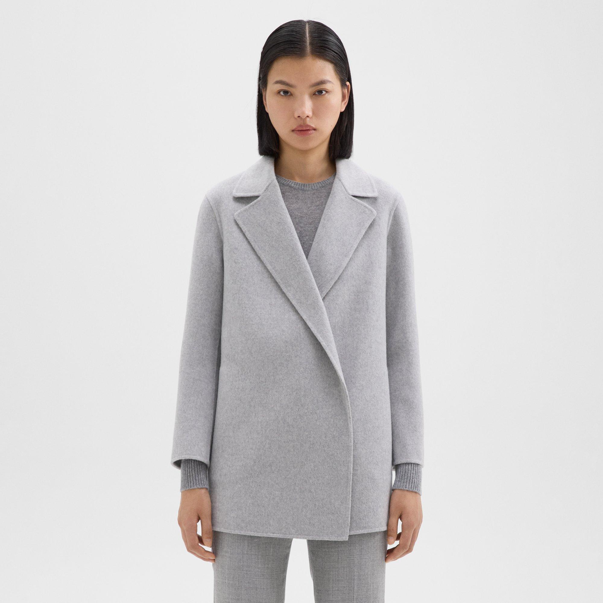 Theory grey shop wool coat