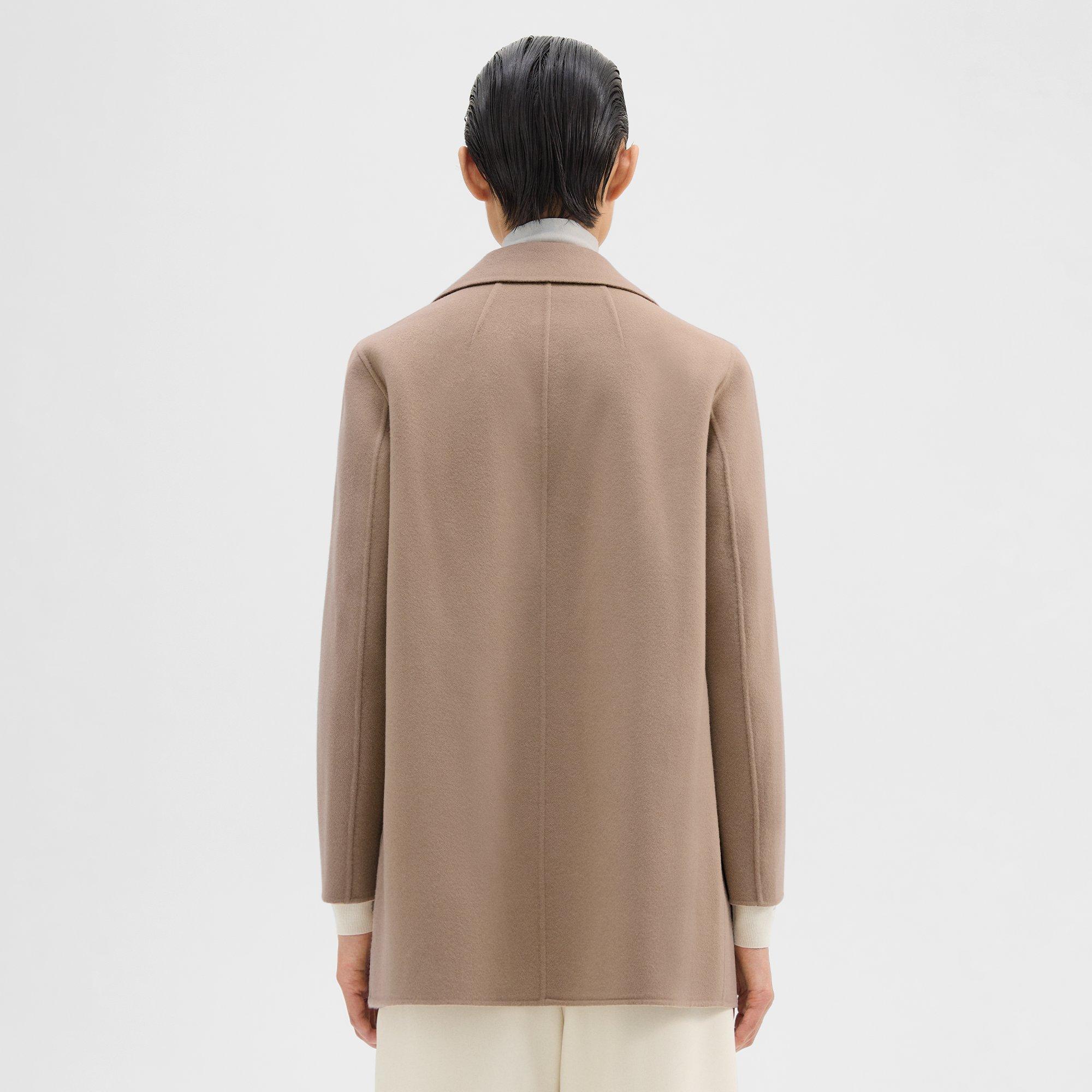 Stretch melton shop long clairene coat