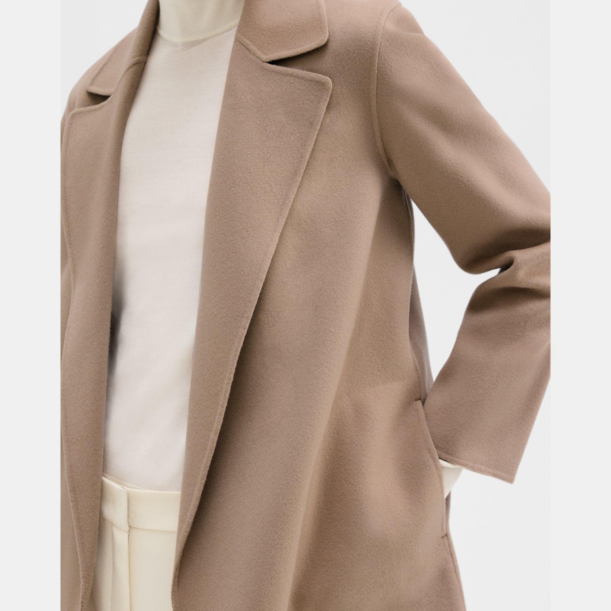 Theory clairene wool & cashmere coat sale