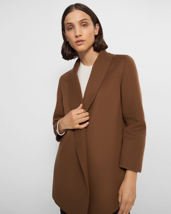 Shawl Collar Clairene Jacket in Double-Face Wool-Cashmere