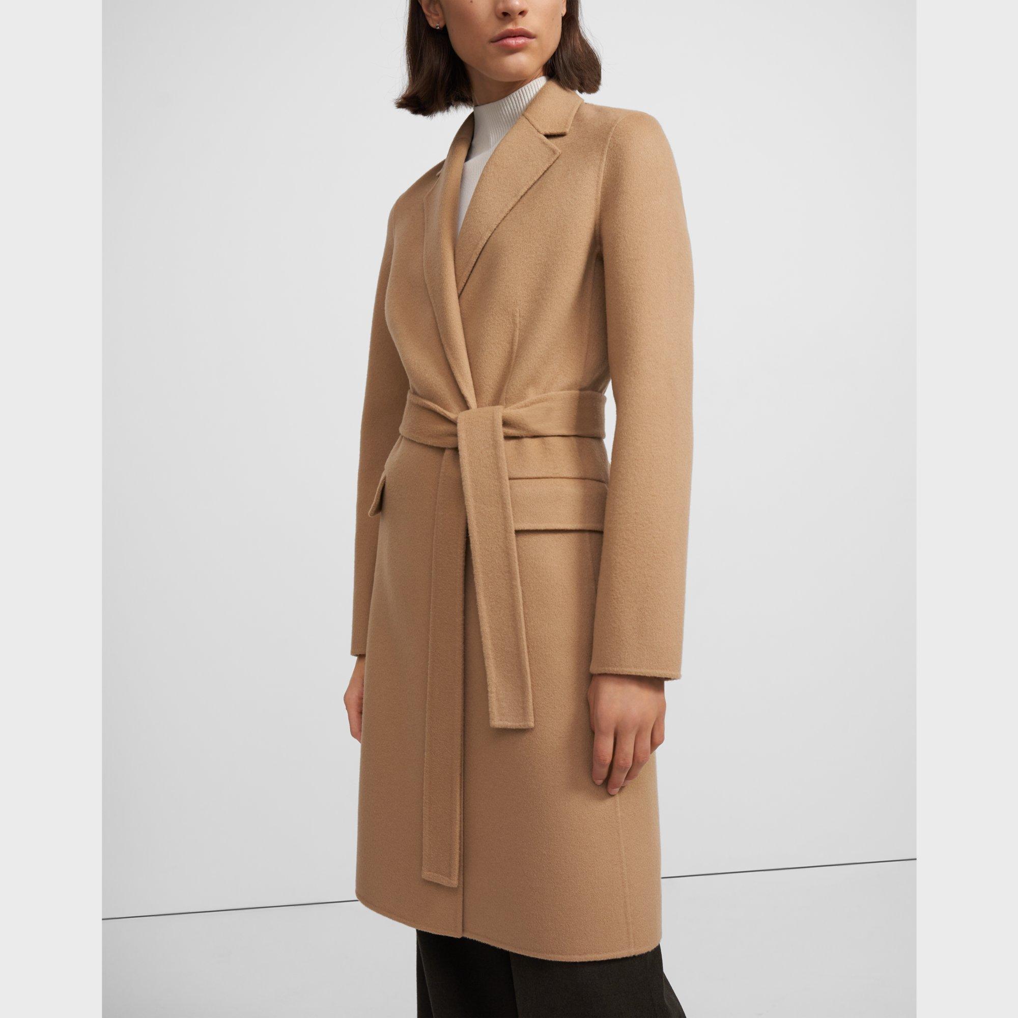 Double-Face Wool-Cashmere Belted Coat | Theory