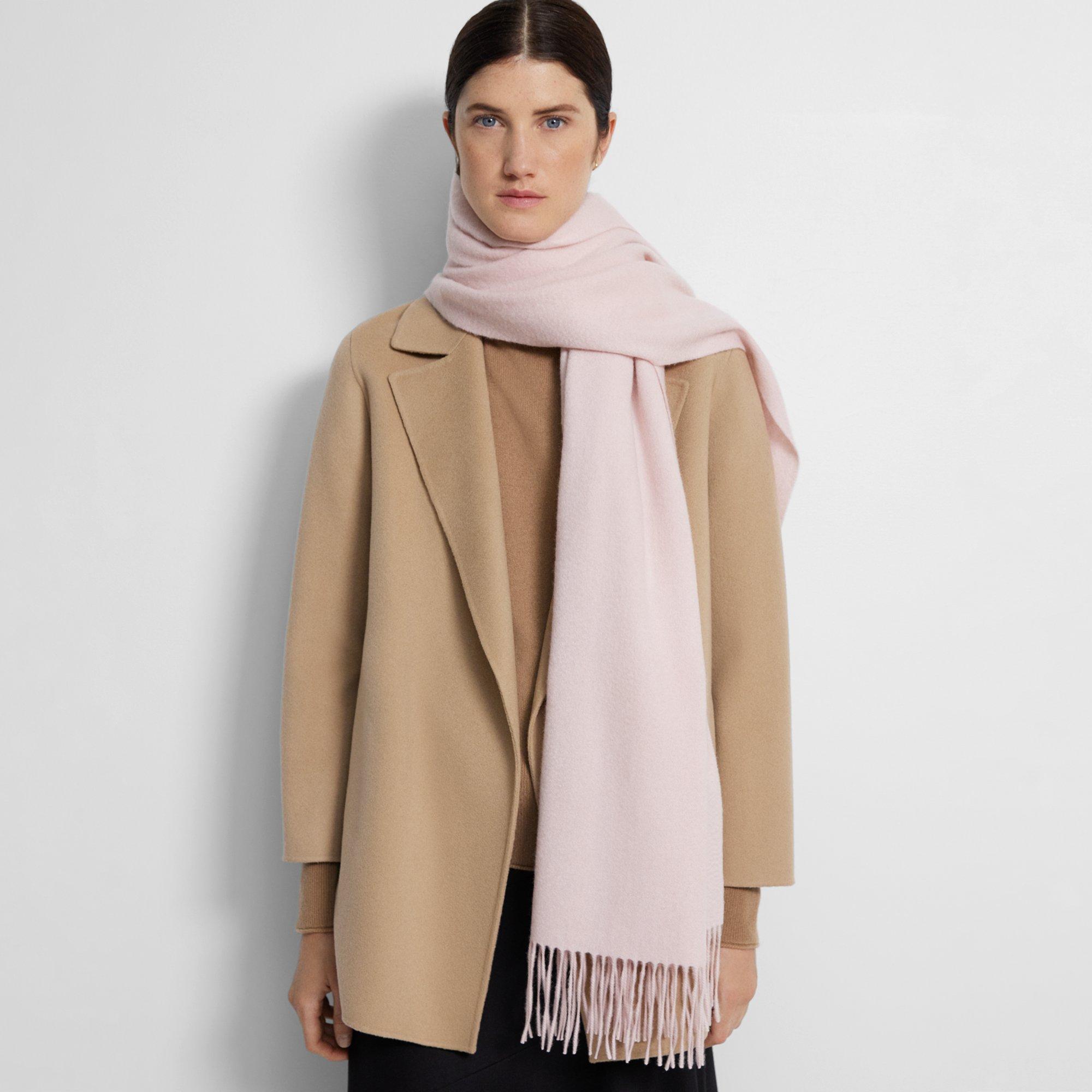 Scarf - Silk & cashmere, pink, white & lilac — Fashion