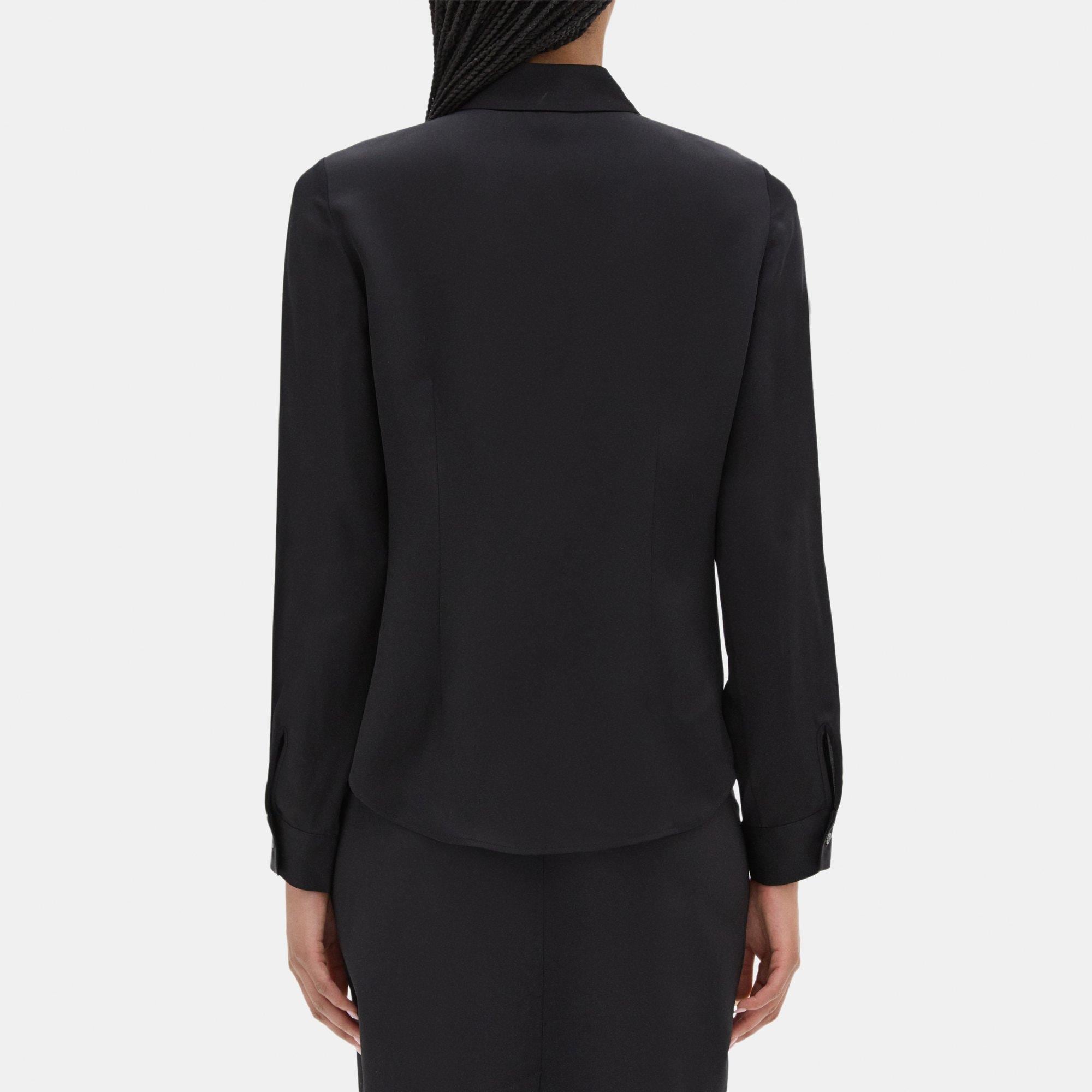 Tailored Shirt in Silk Georgette