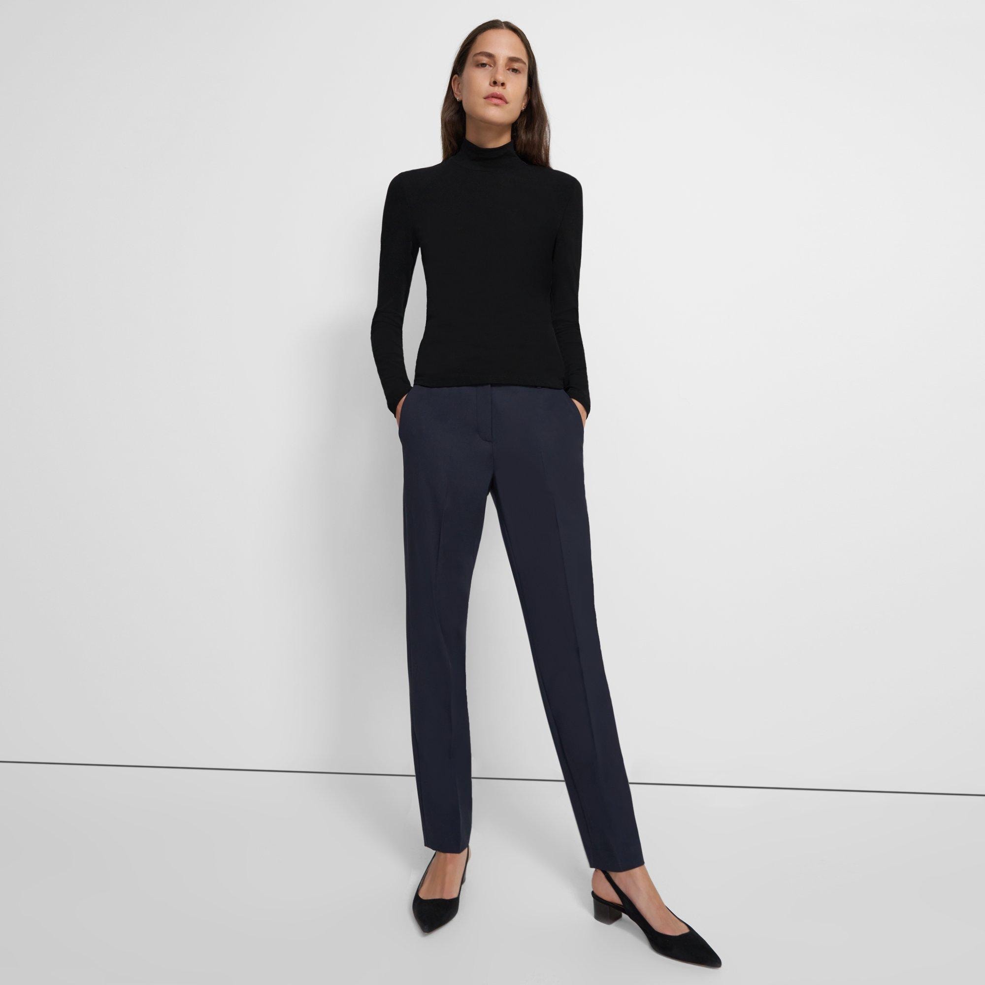 Turtleneck Sweater in Ribbed Viscose