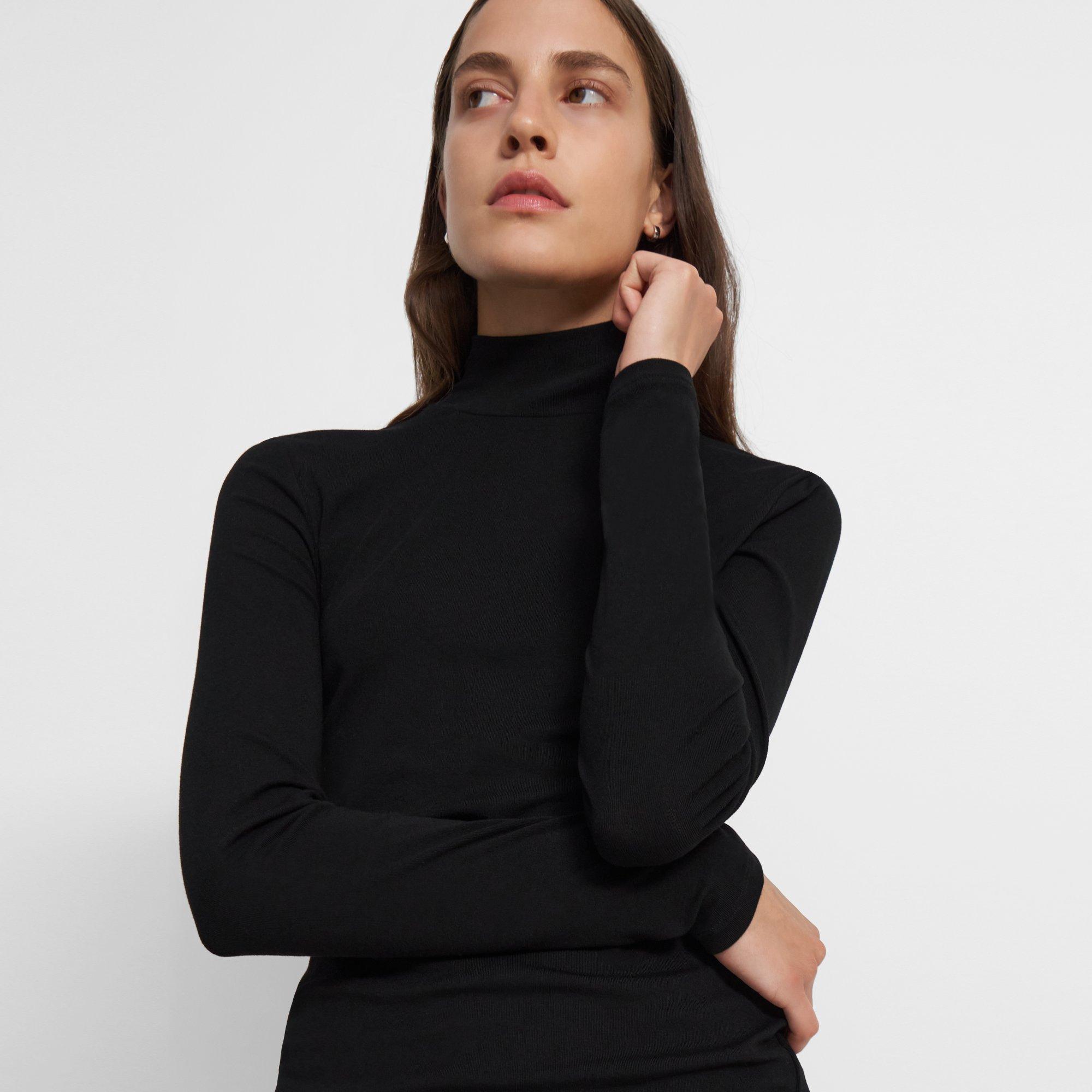 4305 - Women's Ribbed Turtleneck Pullover/Black – Bend