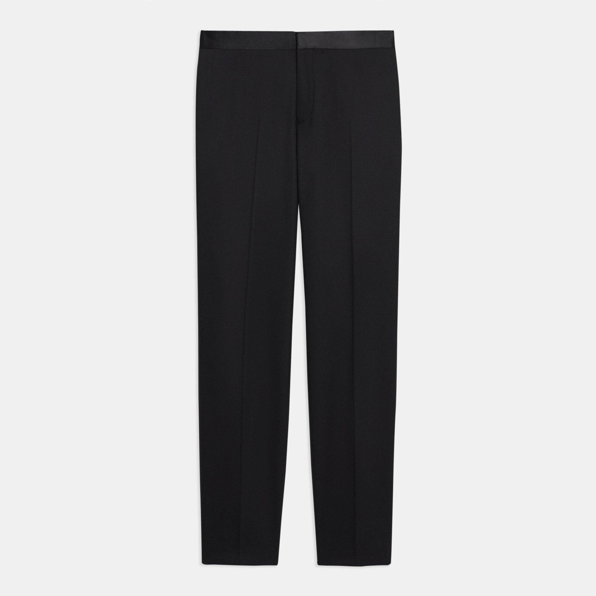 Black Stretch Wool Mayer Tuxedo Pant