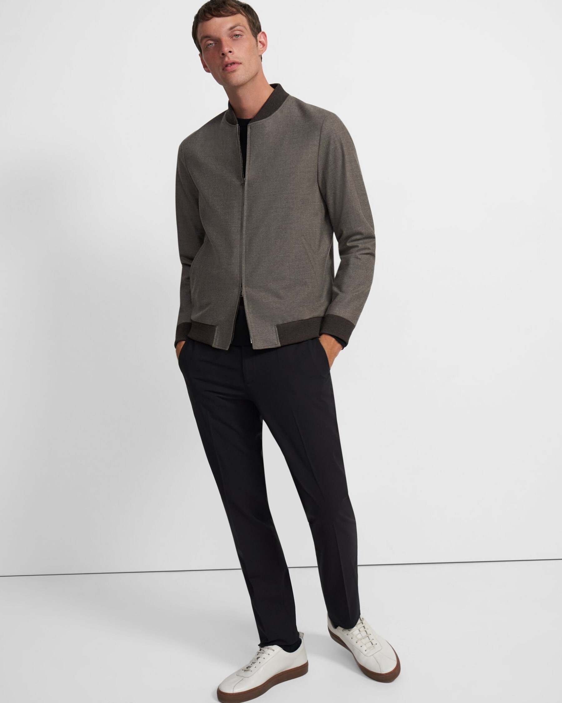 Stretch Flannel Aiden Jacket | Theory