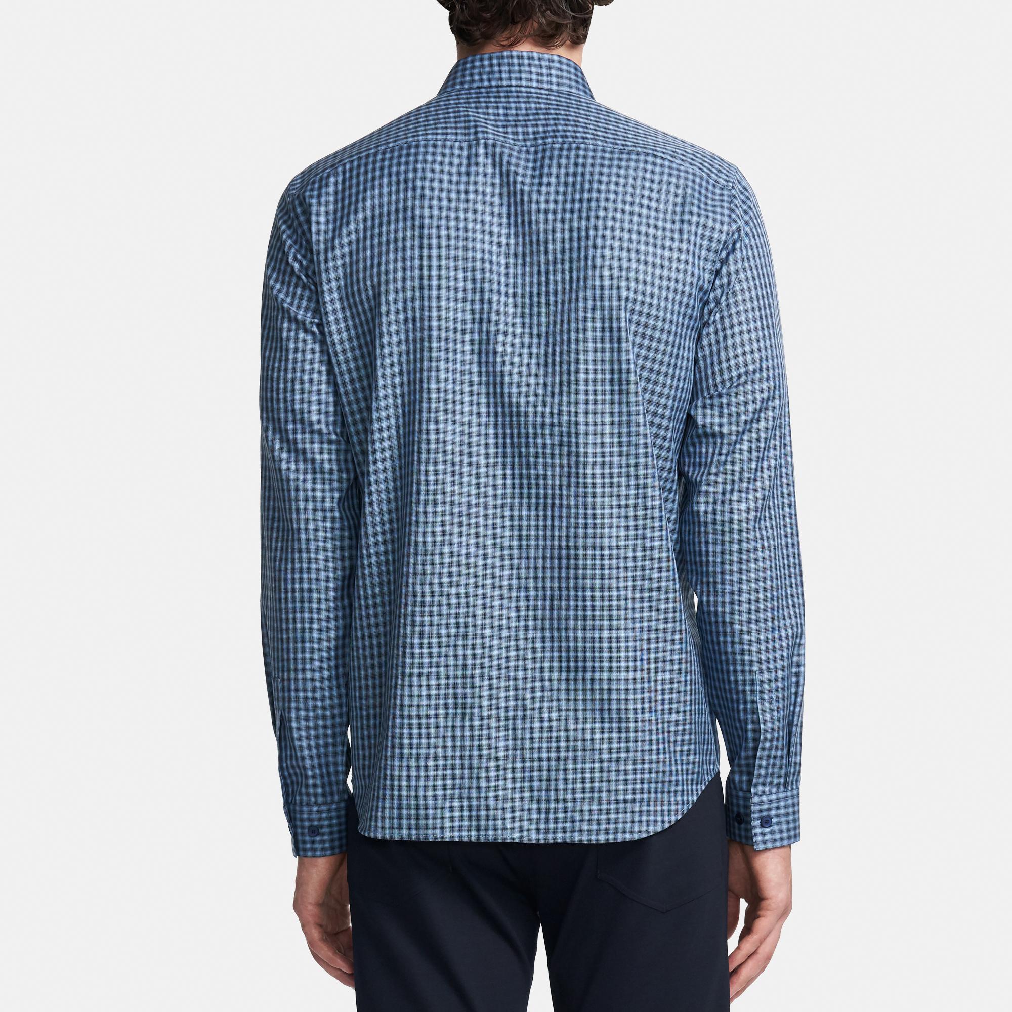 Standard-Fit Shirt in Check Cotton