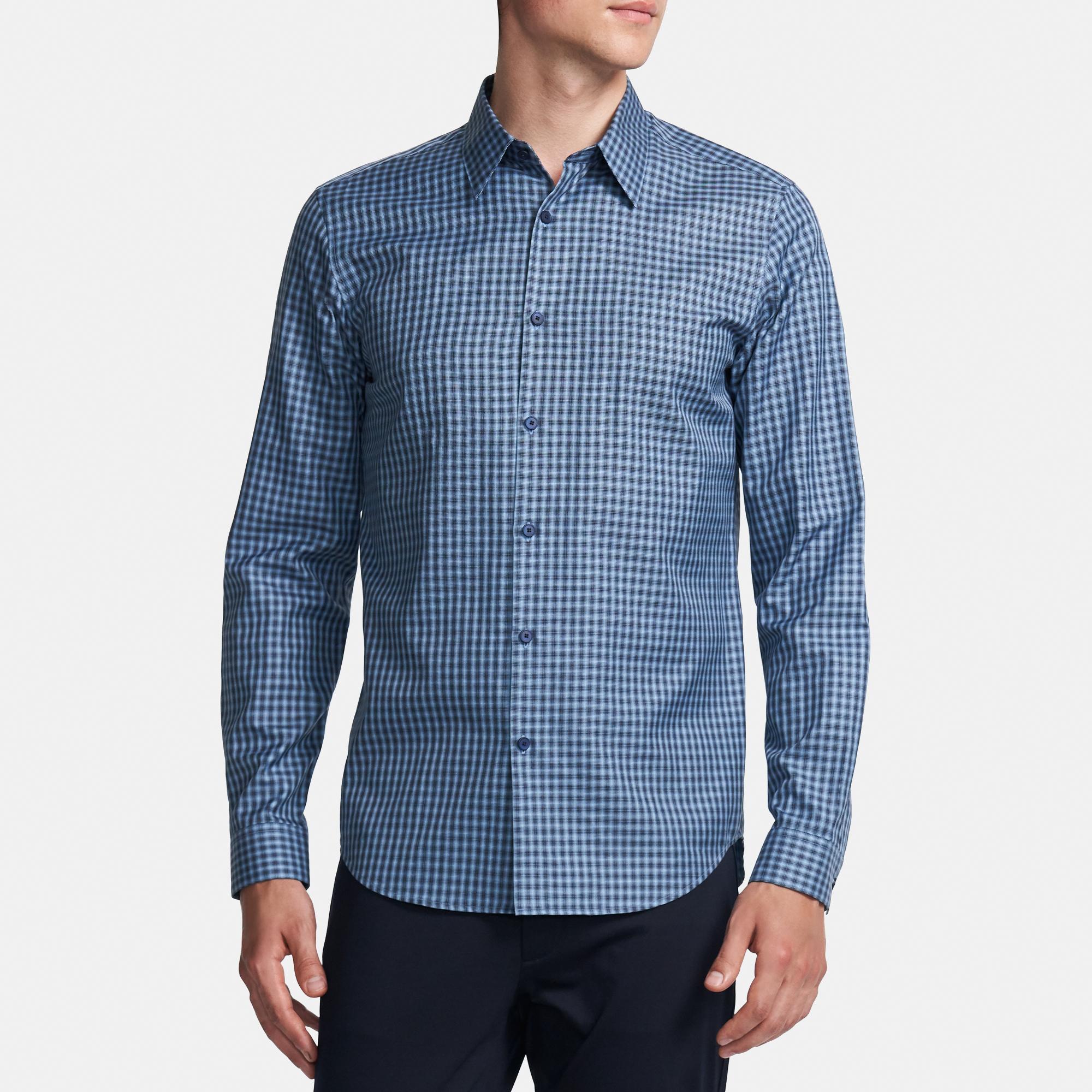 Standard-Fit Shirt in Check Cotton