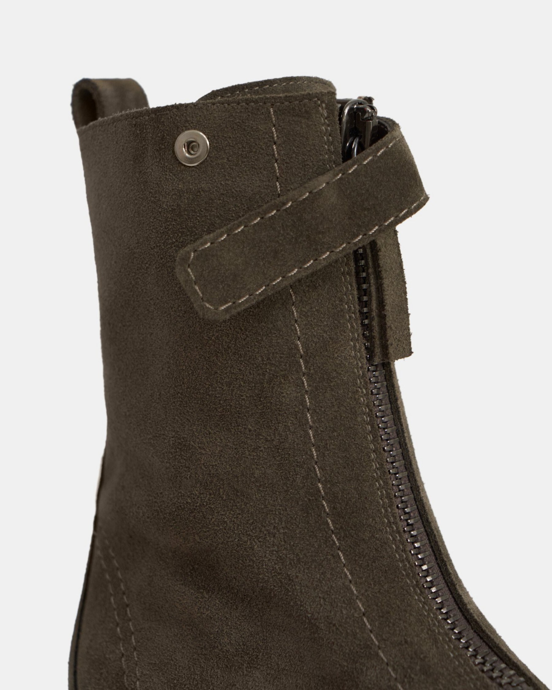 Zipped Lug Boot in Suede