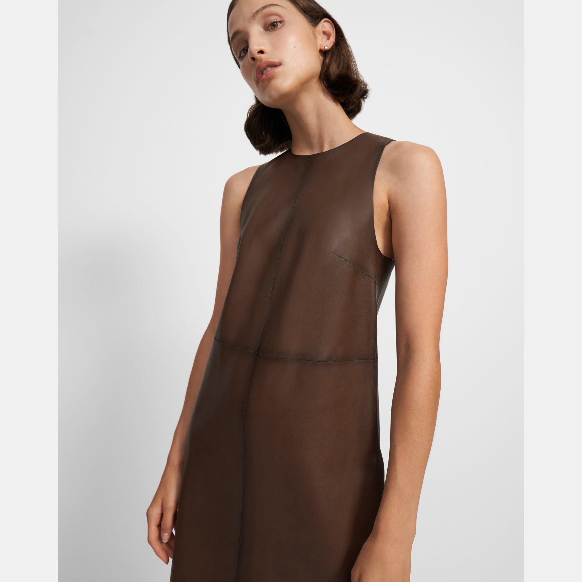 Shell Dress in Leather