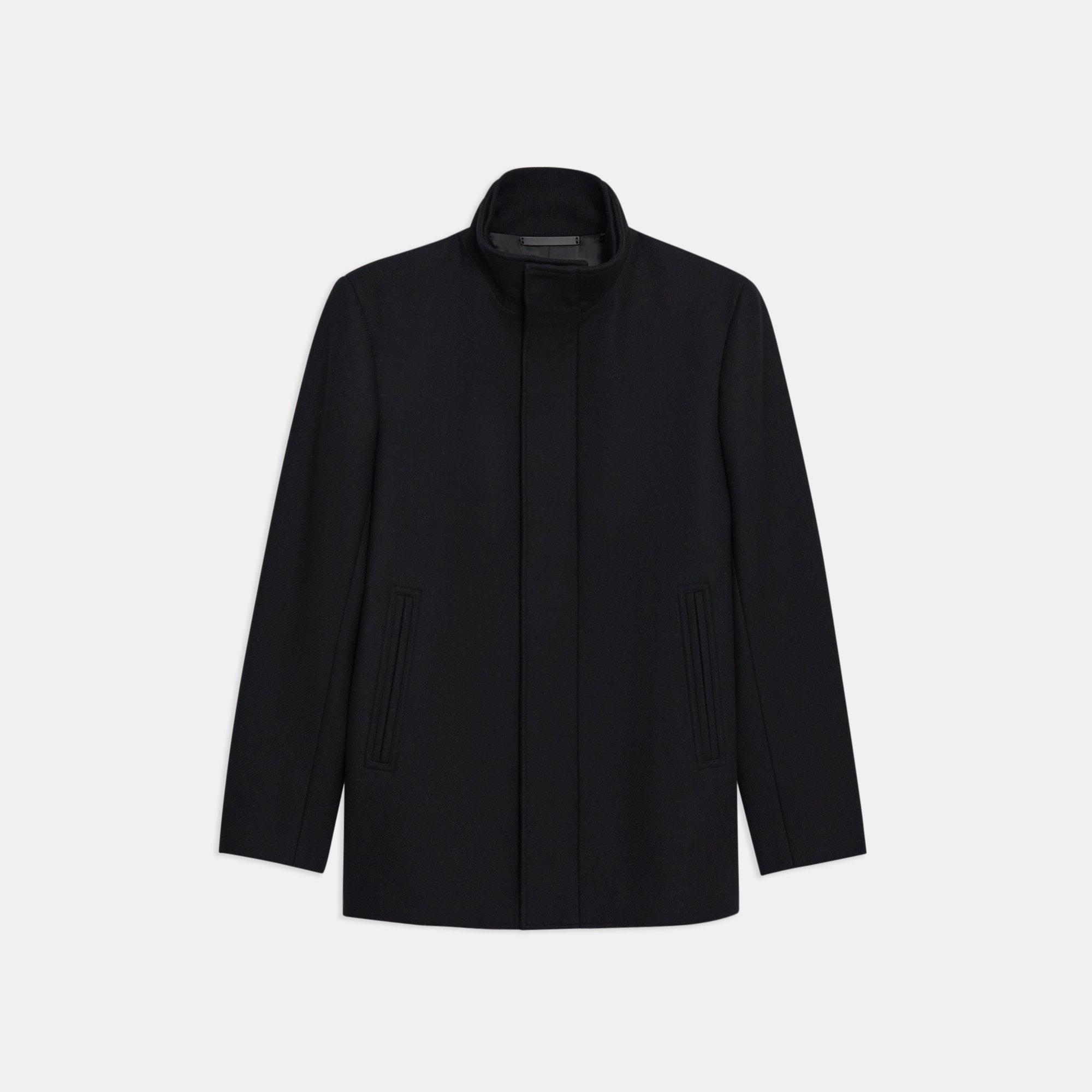 Stand-Collar Jacket in Wool