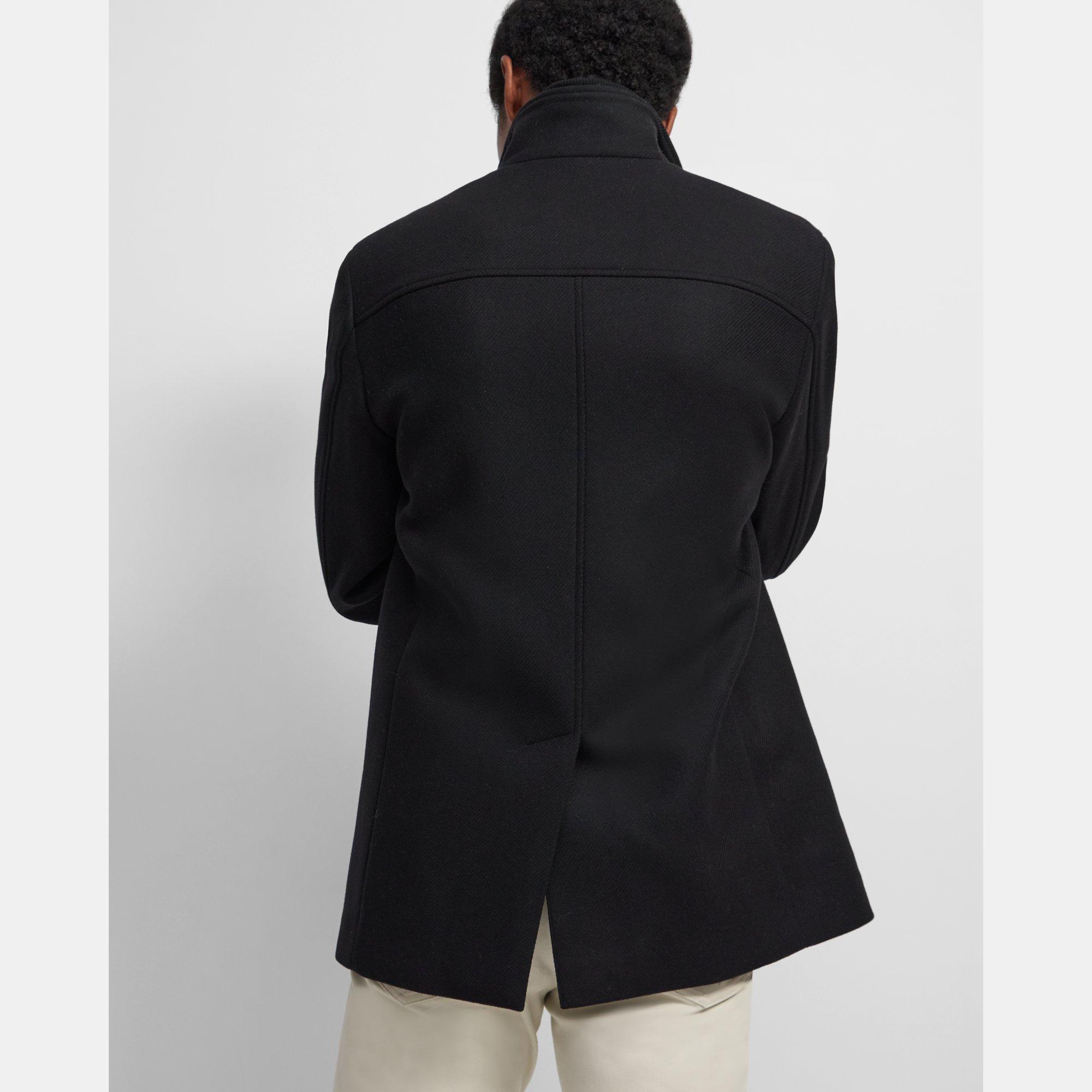 Stand-Collar Jacket in Wool