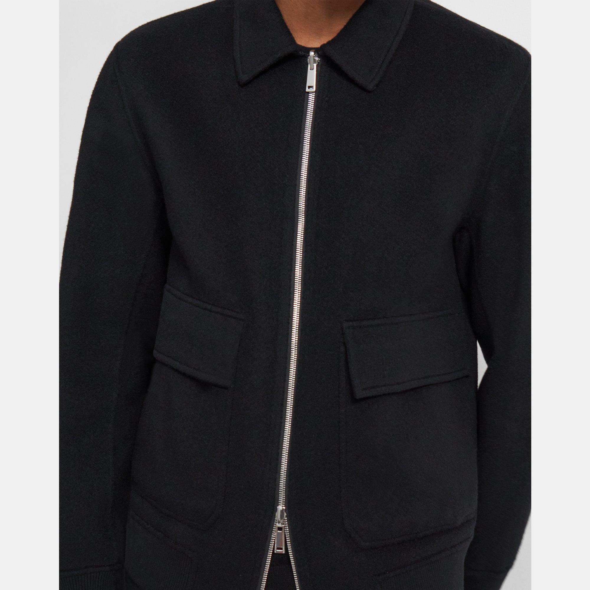 Reversible Bomber Jacket in Double-Face Cashmere