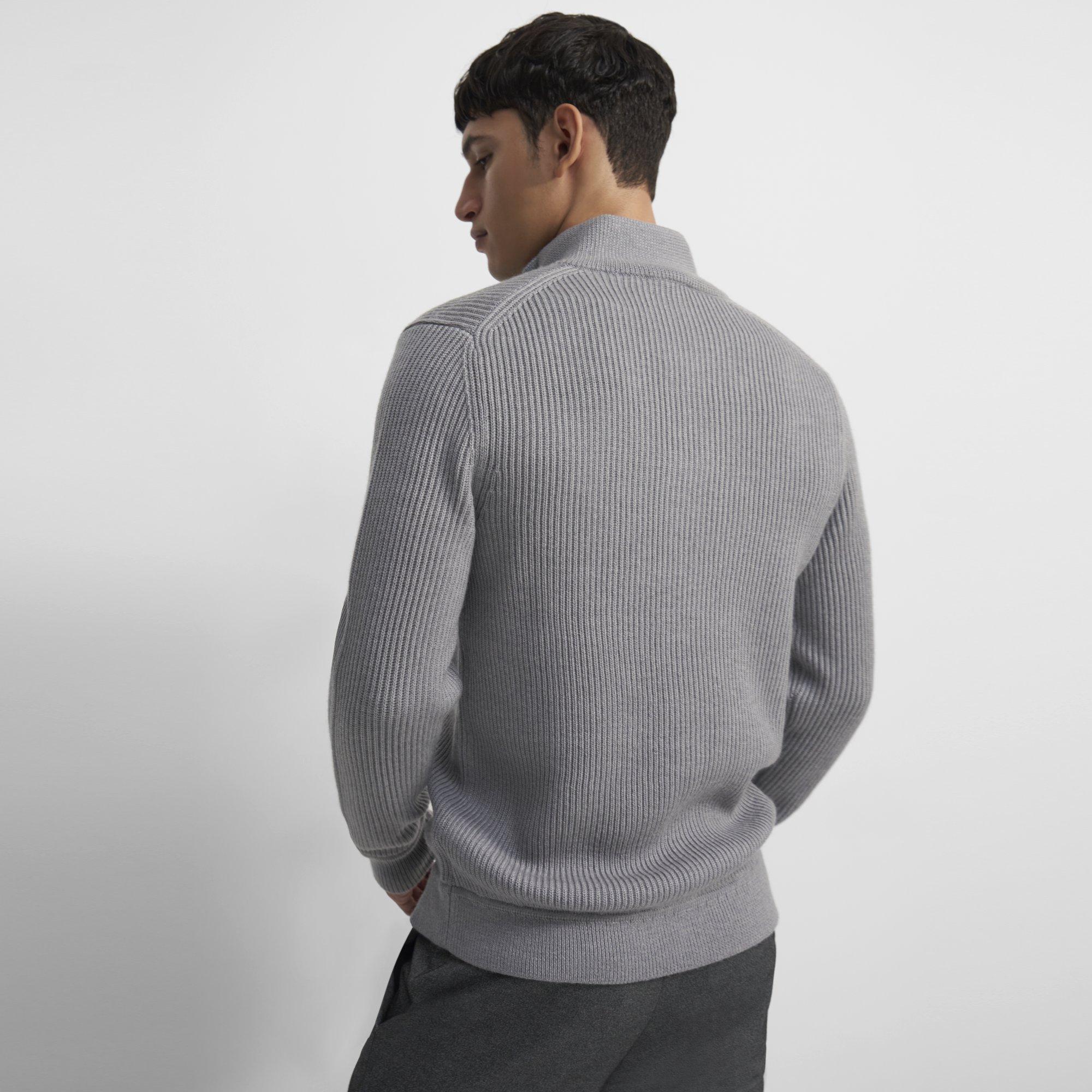Zip-Up Sweater in Merino Wool