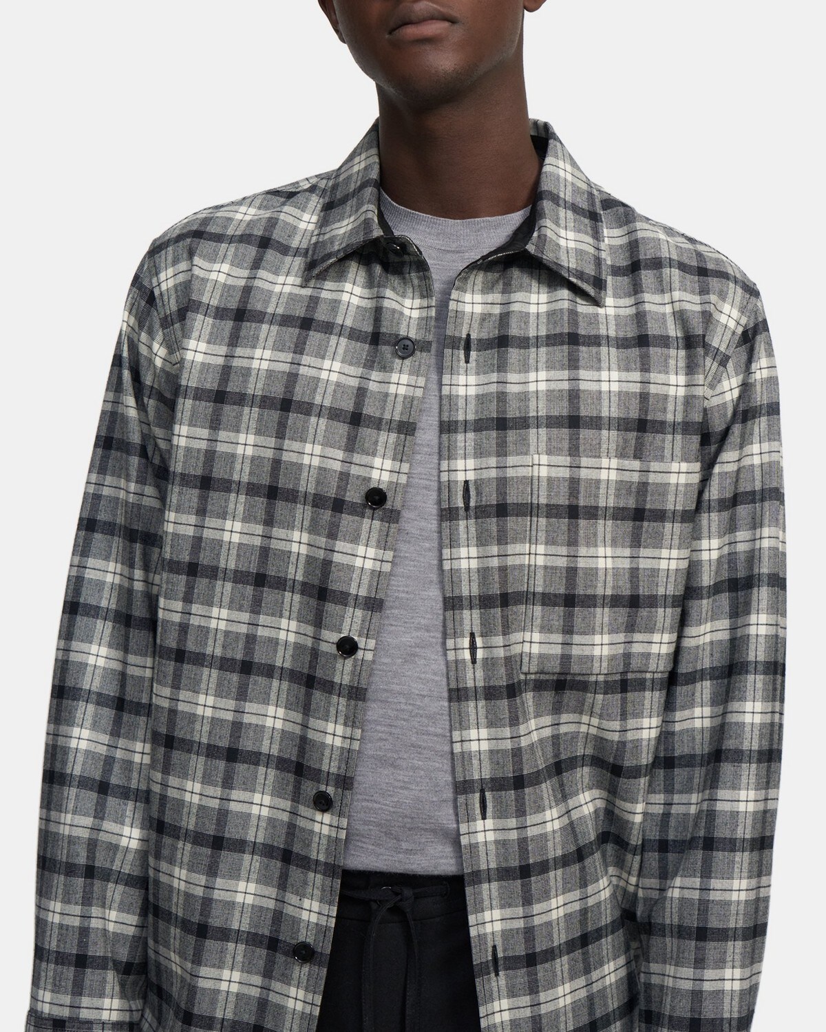 Clyfford Shirt Jacket in Plaid Flannel