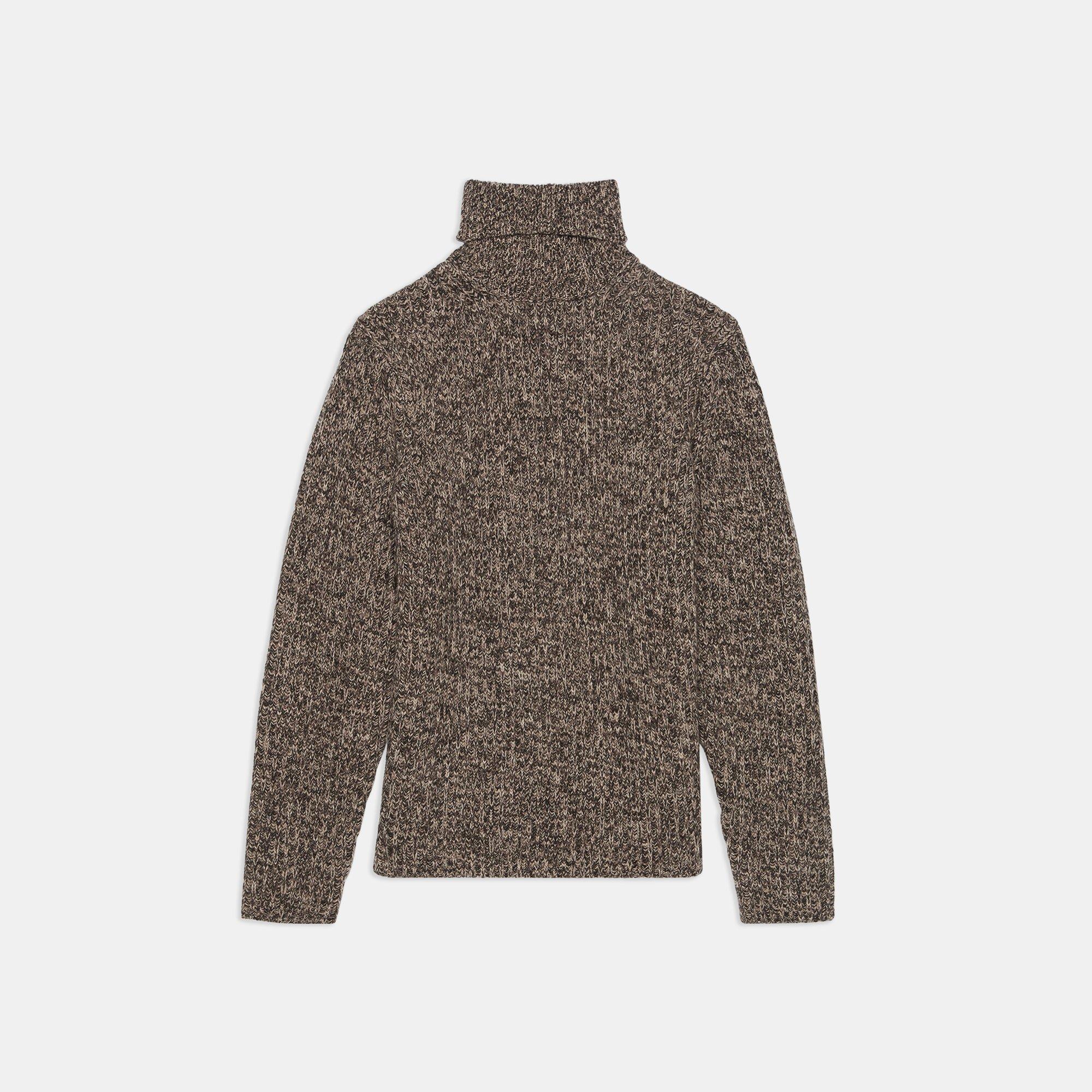 Turtleneck Sweater in Wool-Cashmere
