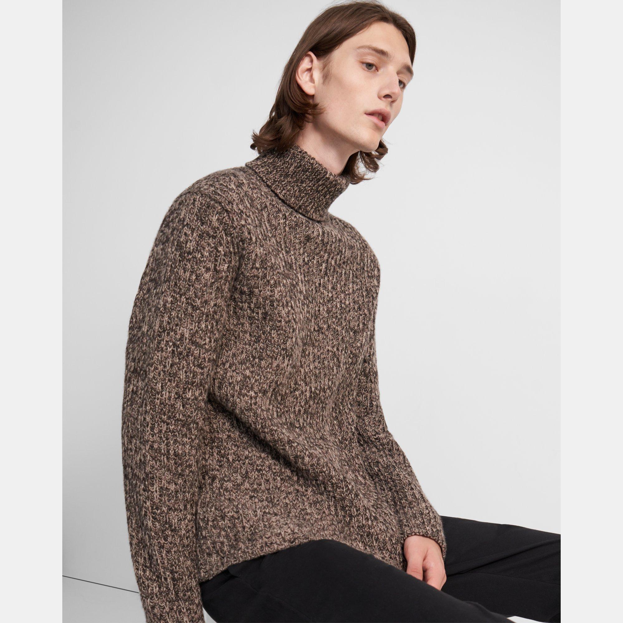 Turtleneck Sweater in Wool-Cashmere