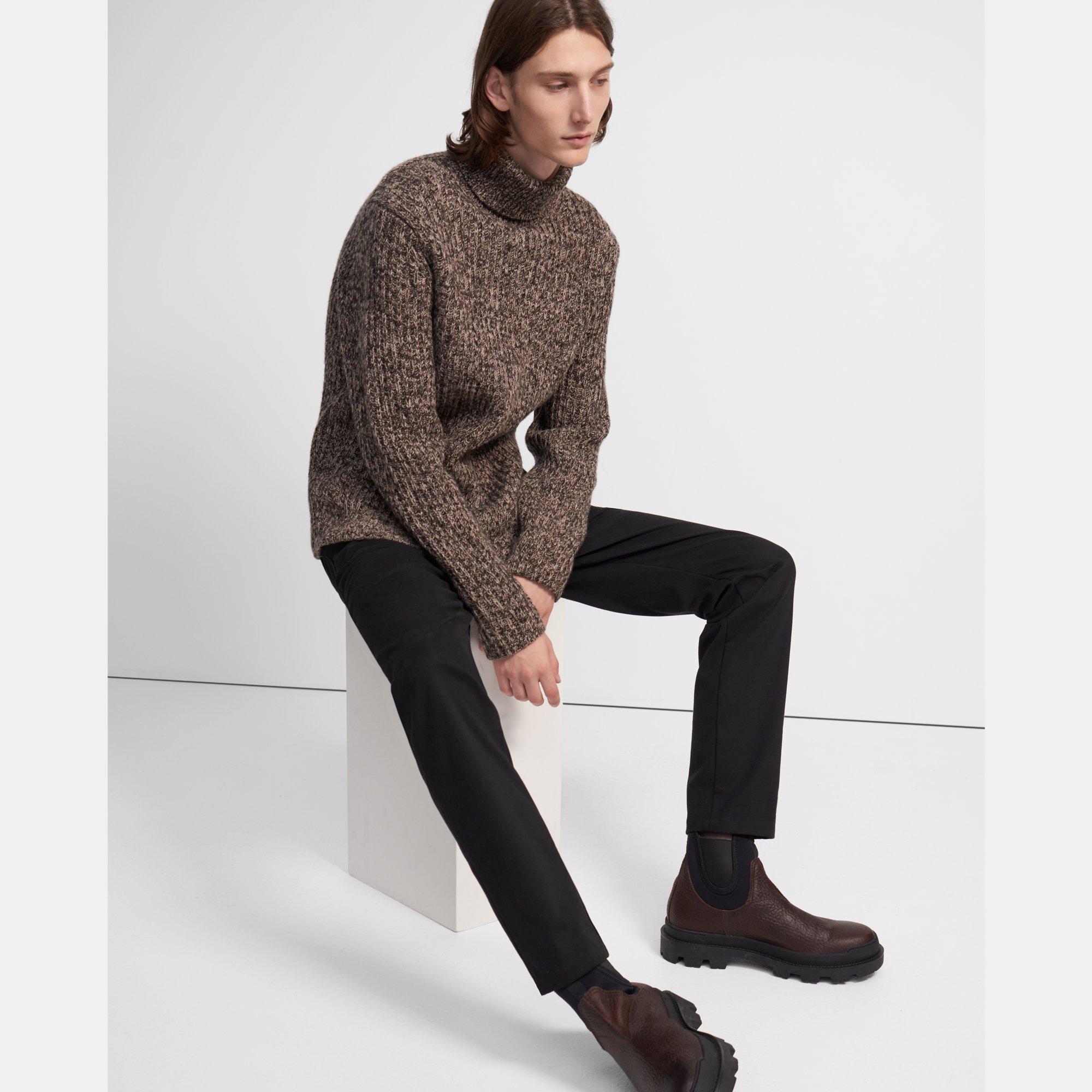 Turtleneck Sweater in Wool-Cashmere