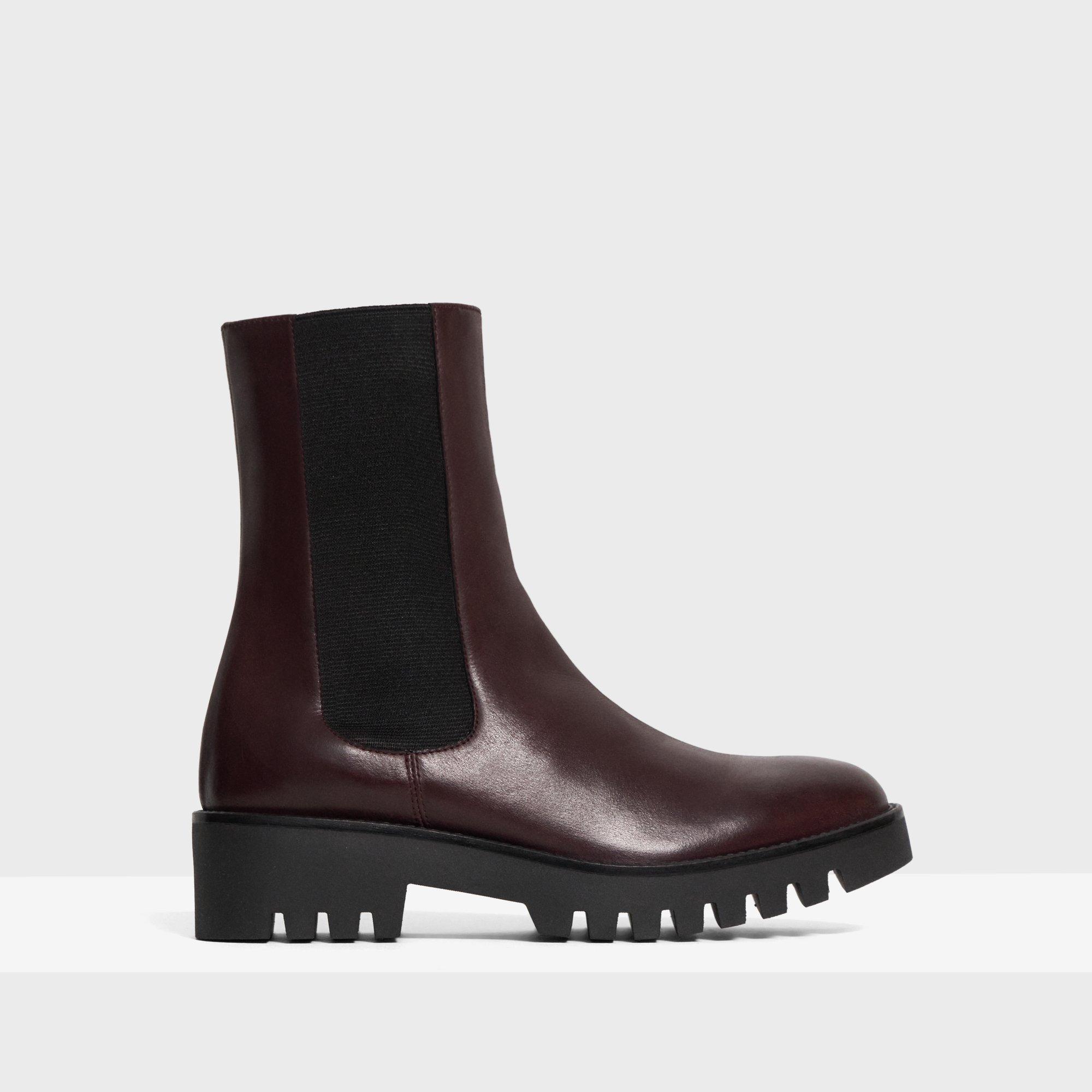 Chelsea Bootie in Glossed Leather