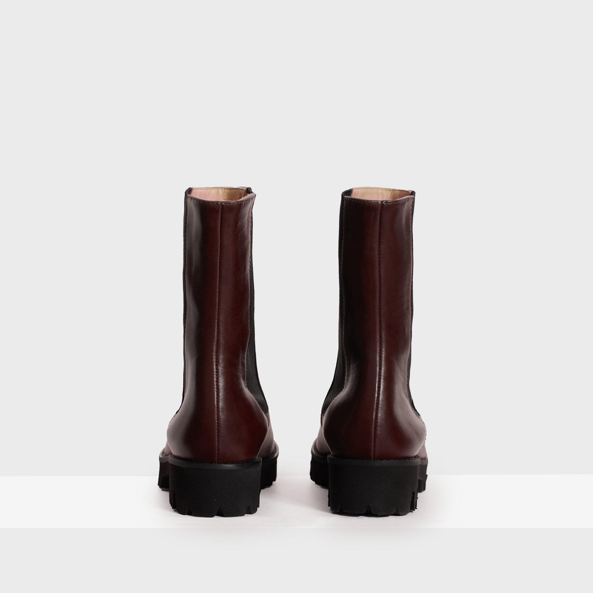 Chelsea Bootie in Glossed Leather