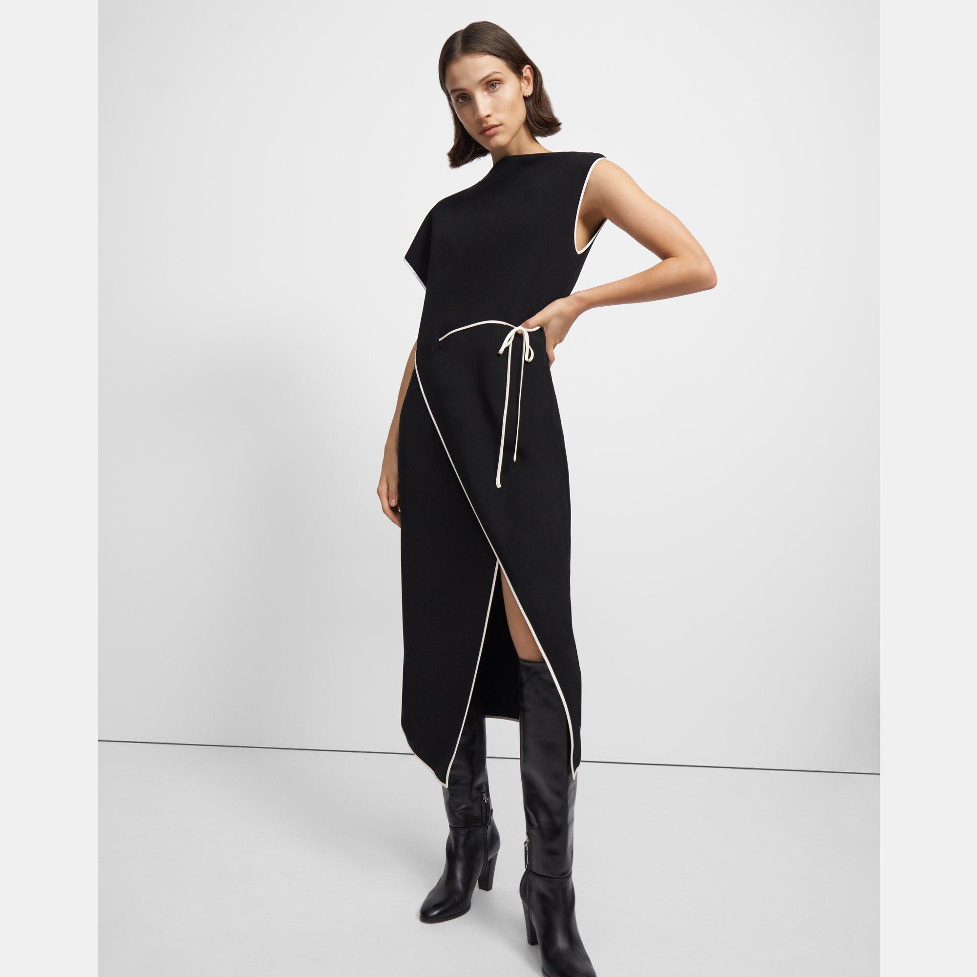 Draped Dress in Crepe