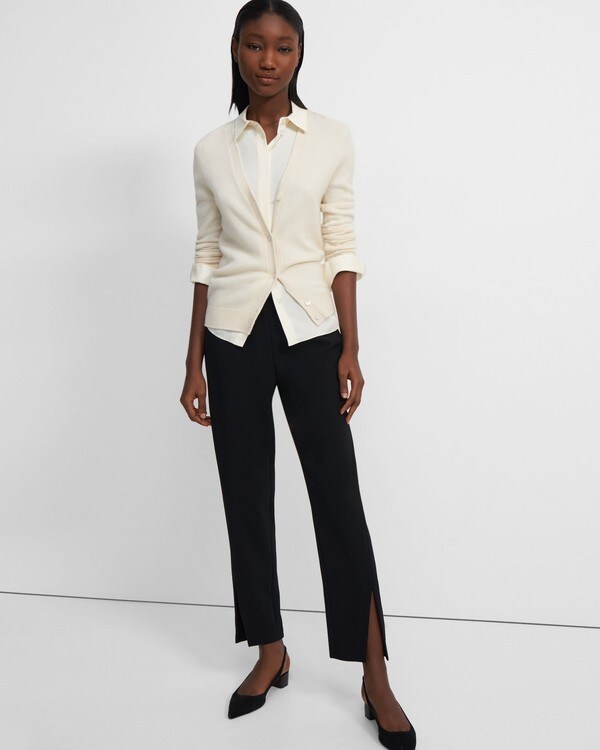 Slit Pull-On Pant in Crepe
