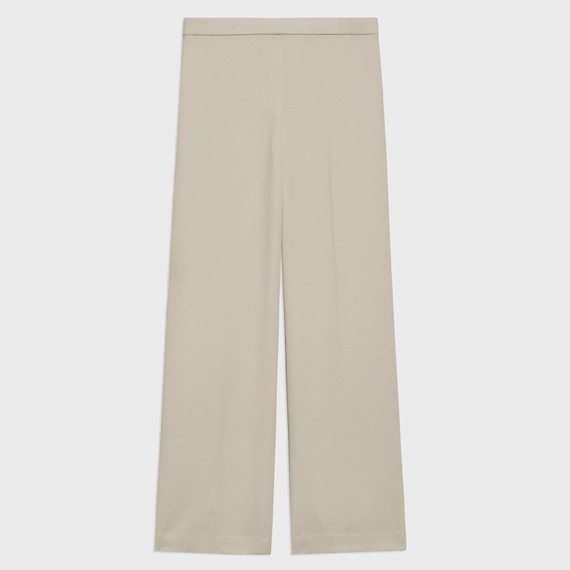 Wide-Leg Pull-On Trousers in Admiral Crepe