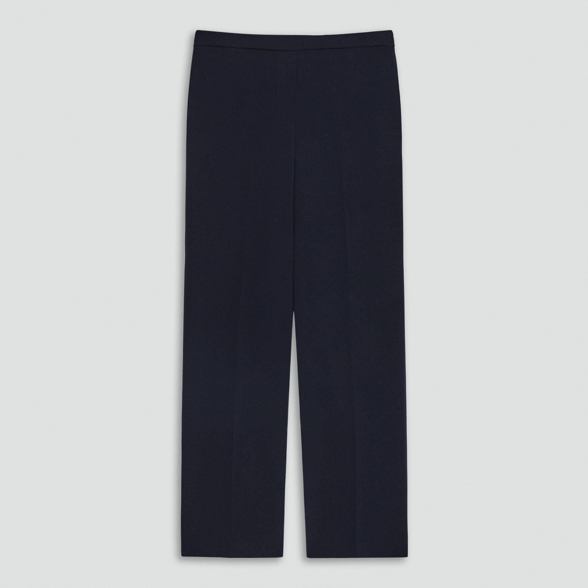 Wide-Leg Pull-On Pant in Admiral Crepe