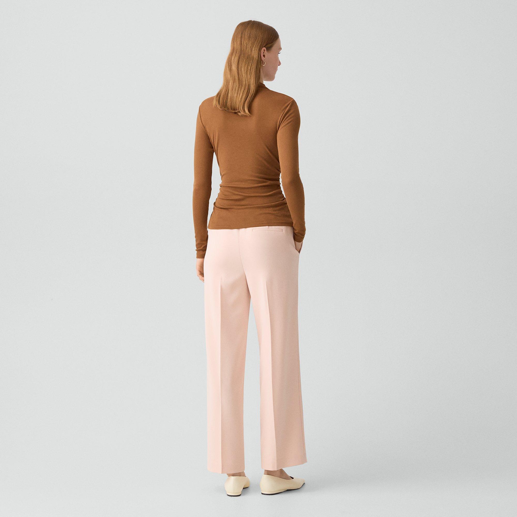 Wide-Leg Pull-On Pant in Admiral Crepe