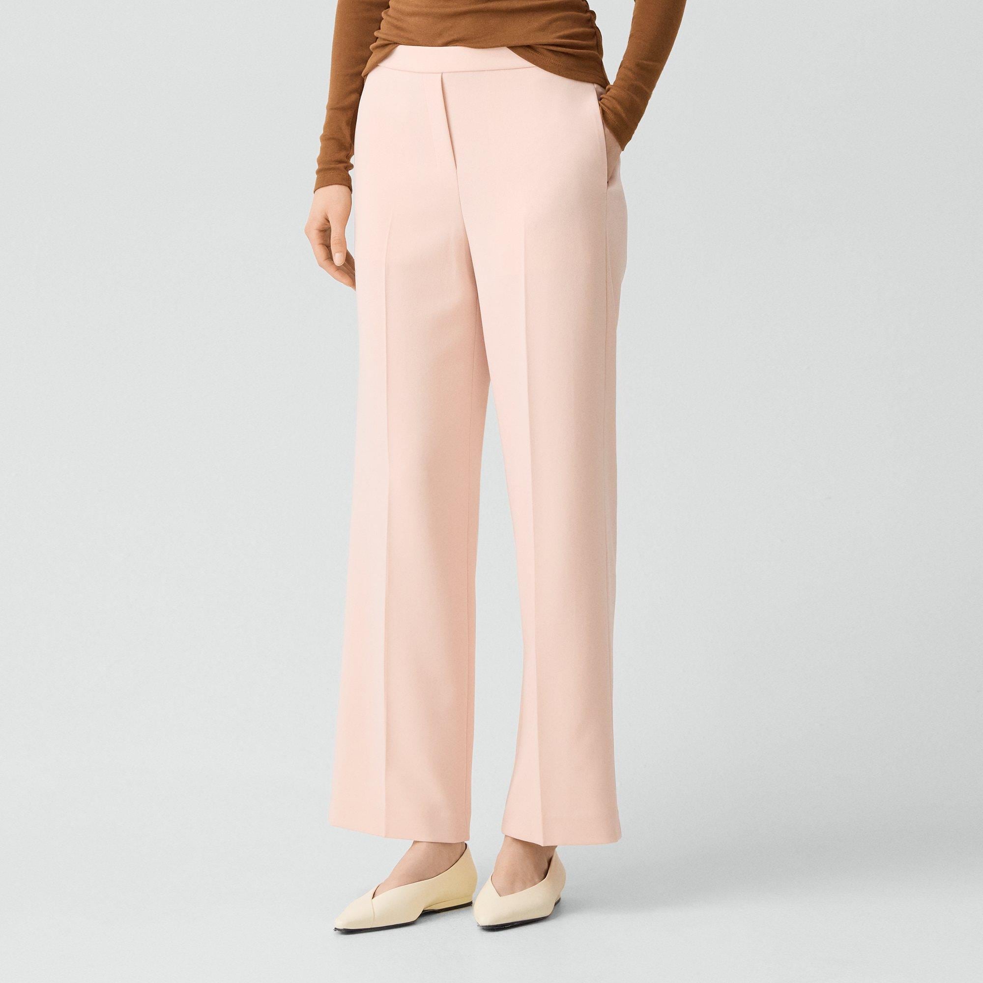 Wide-Leg Pull-On Pant in Admiral Crepe