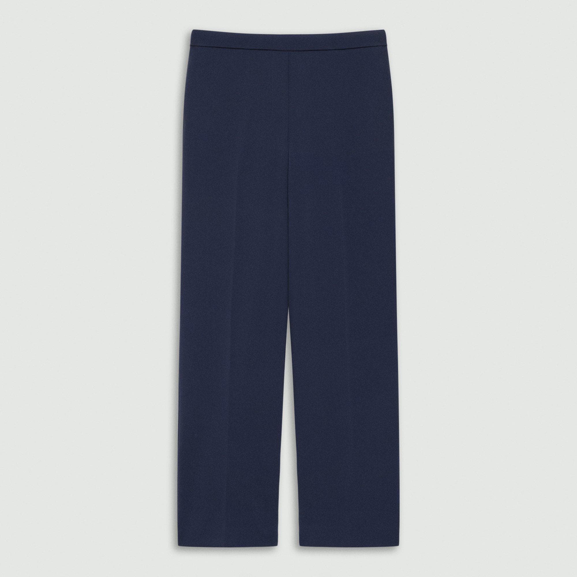 Wide-Leg Pull-On Pant in Admiral Crepe