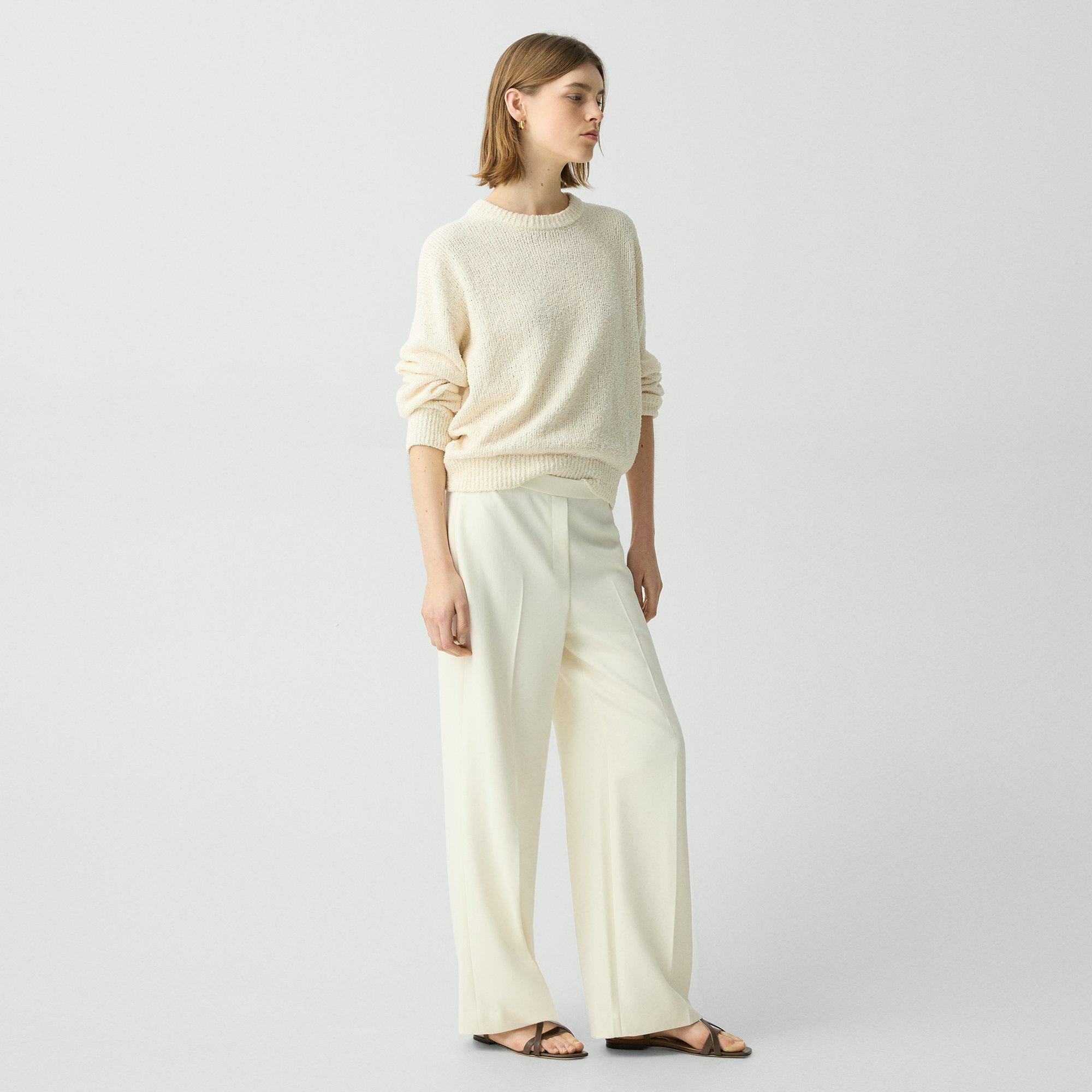 Wide-Leg Pull-On Pant in Admiral Crepe