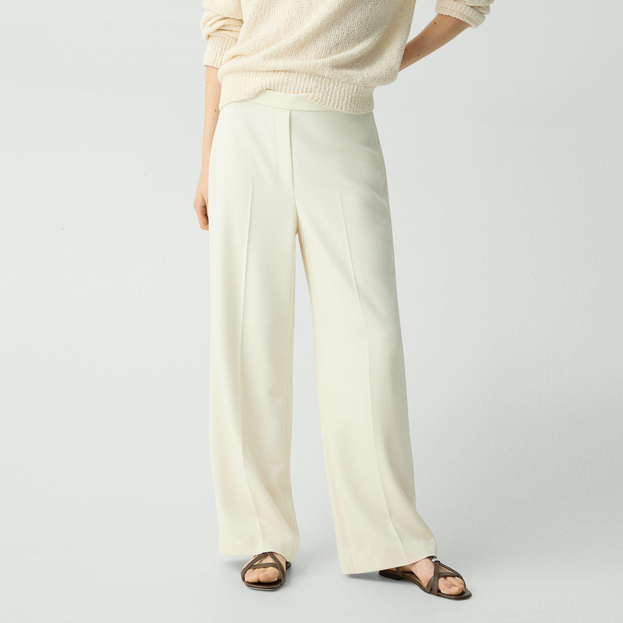 Wide-Leg Pull-On Pant in Admiral Crepe