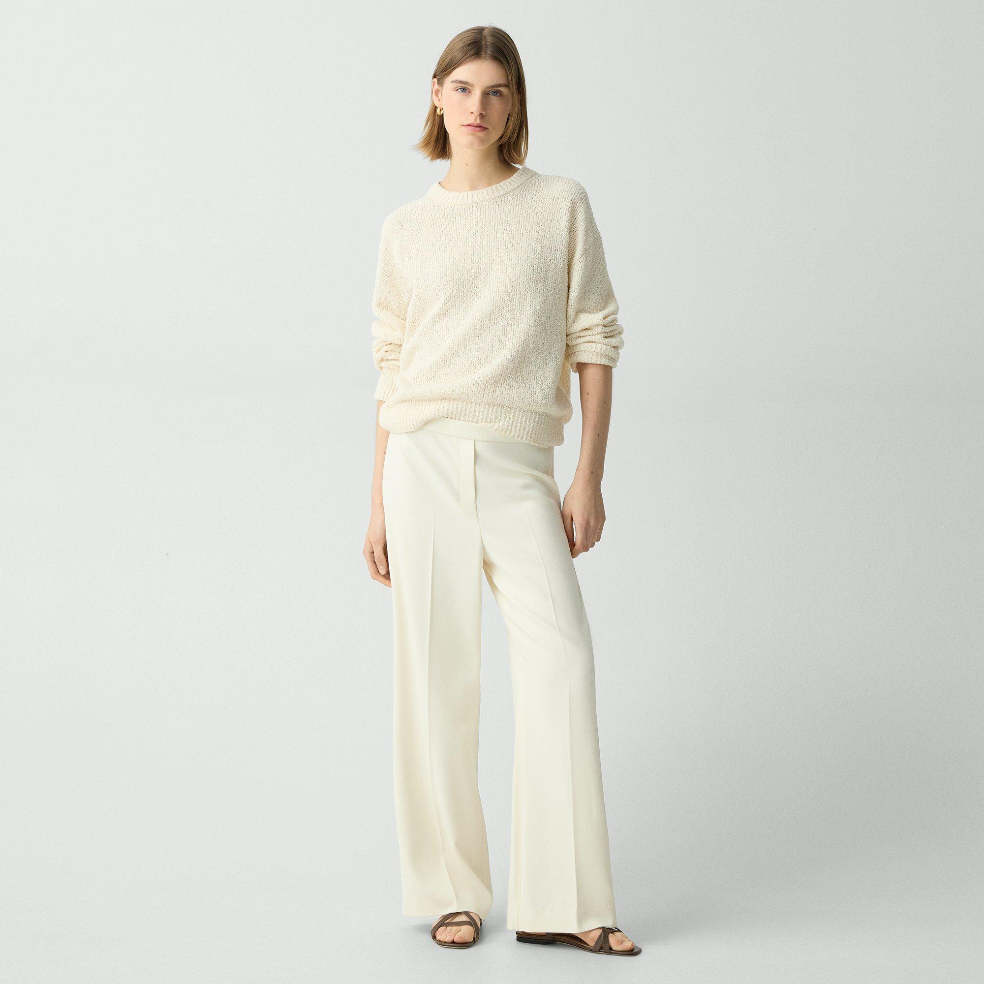 Wide-Leg Pull-On Pant in Admiral Crepe