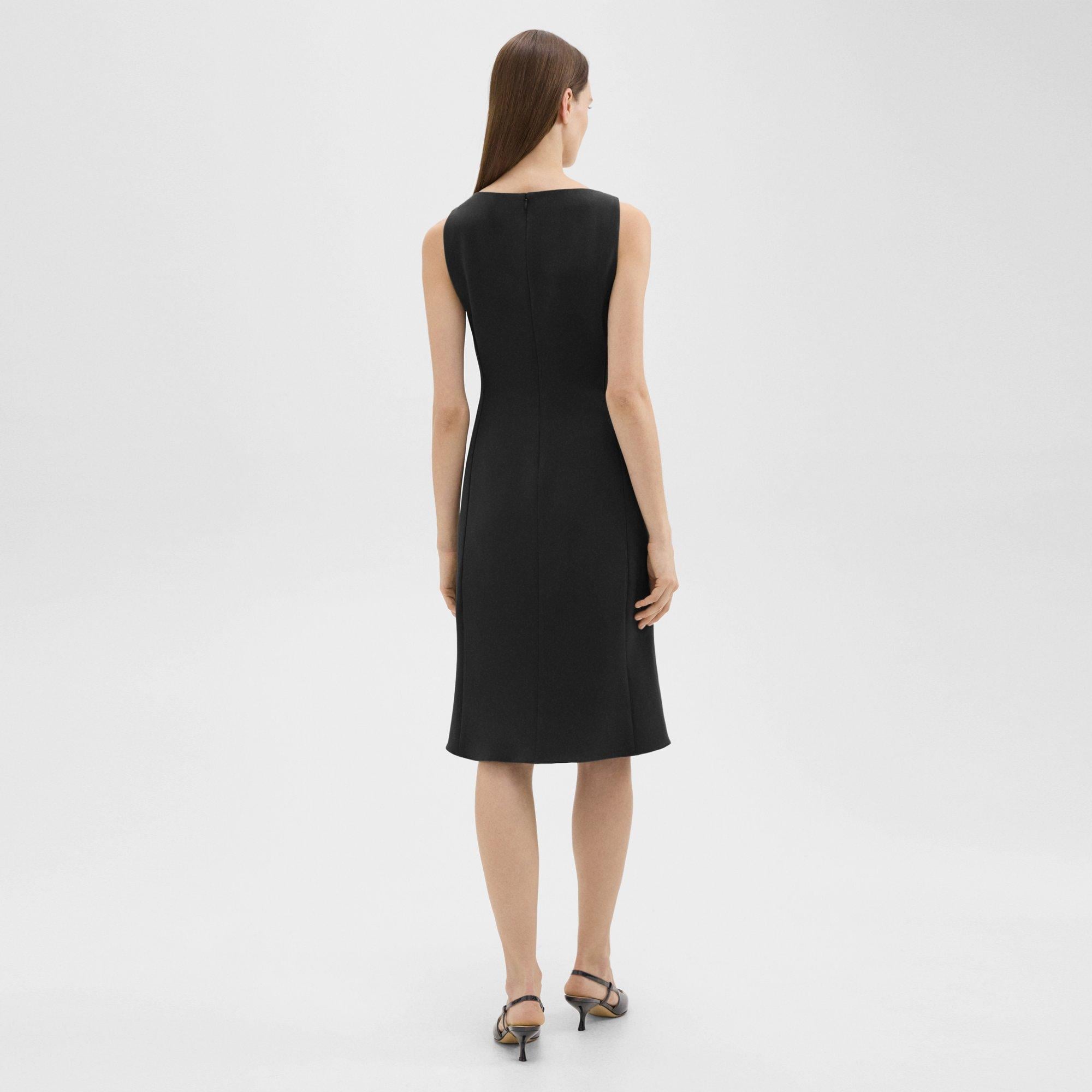 Flared Dress in Admiral Crepe