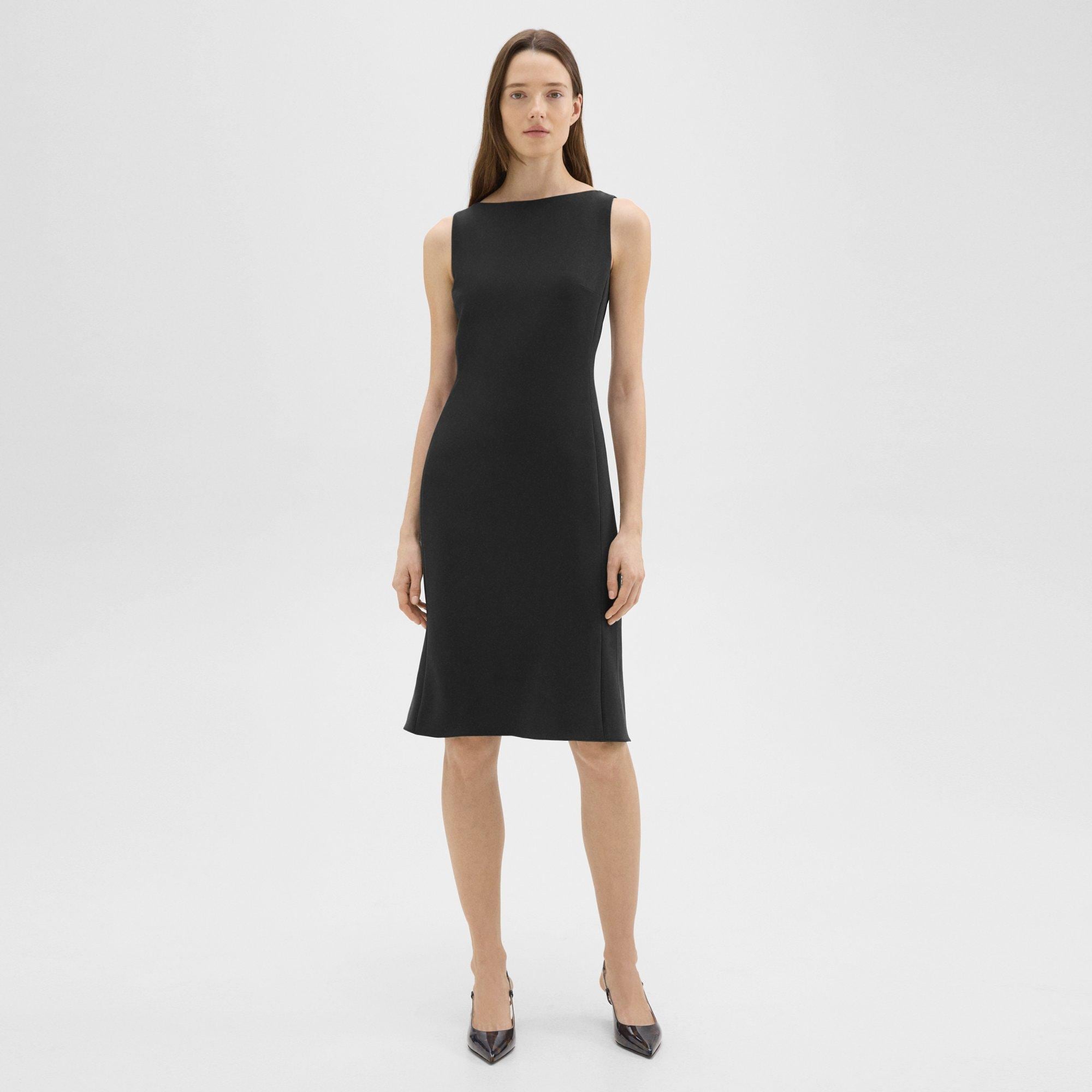 Crepe Flared Dress | Theory