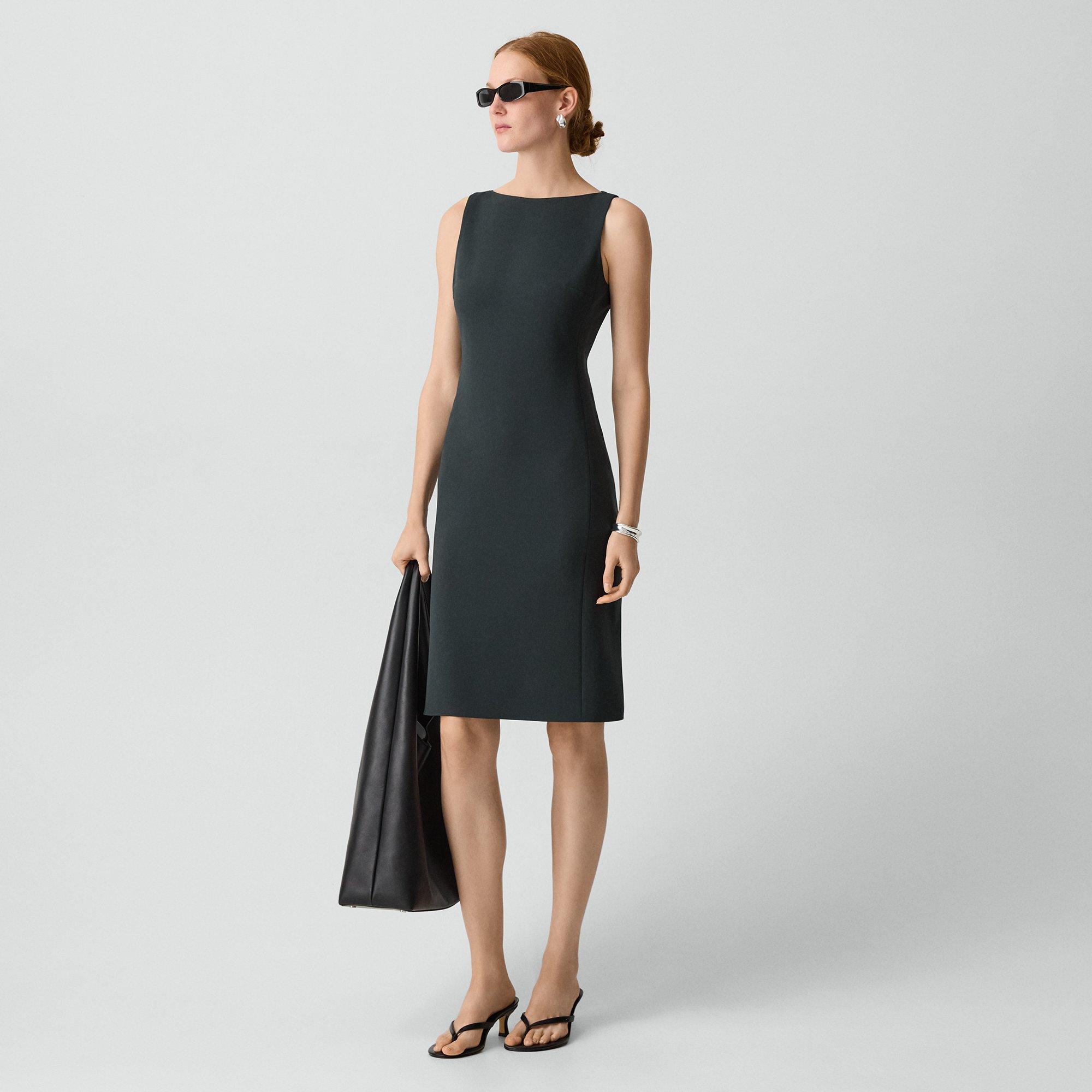 Flared Dress in Admiral Crepe