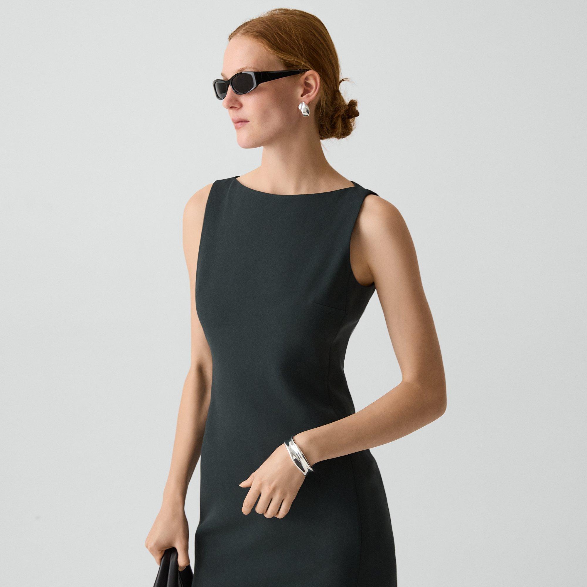 Flared Dress in Admiral Crepe