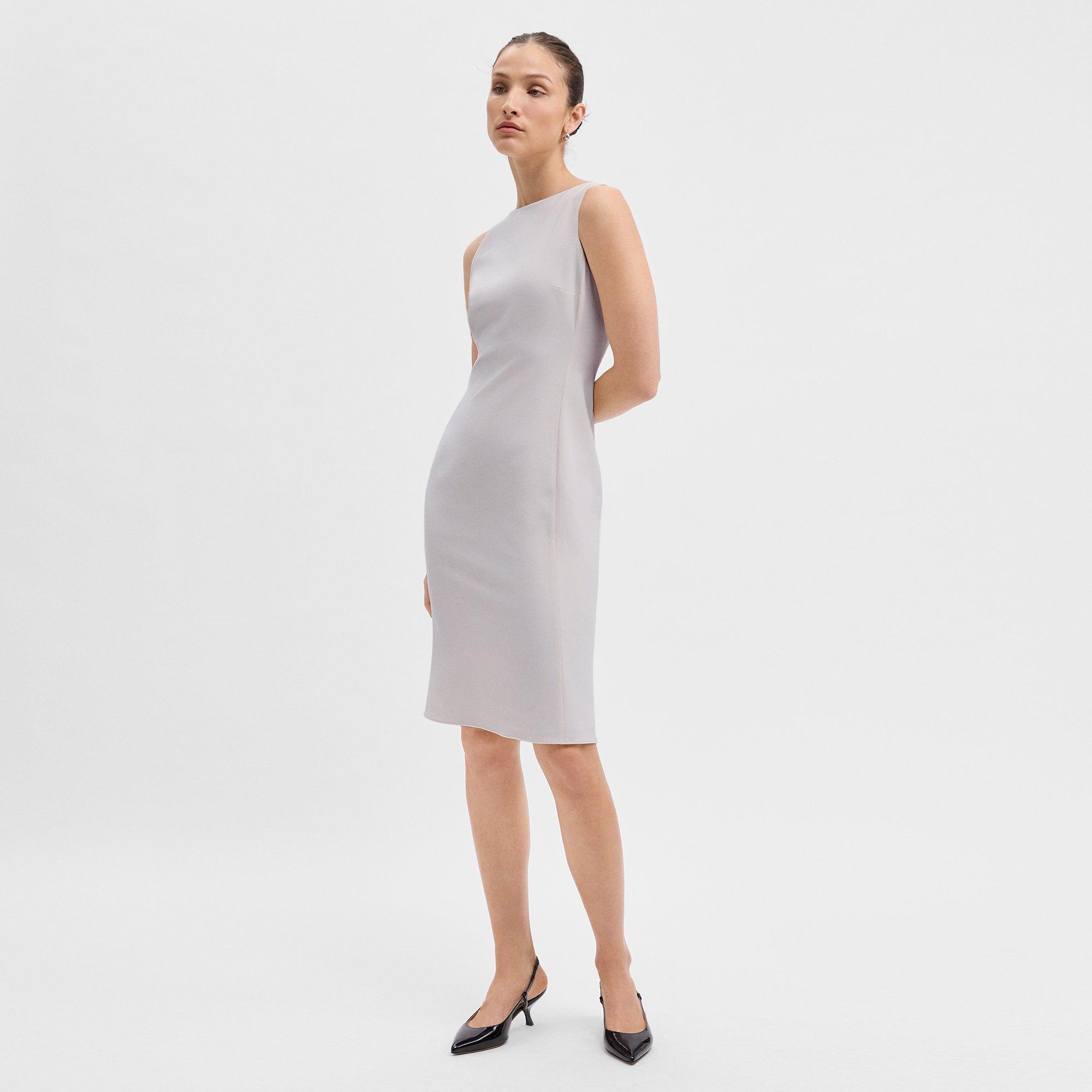 Flared Dress in Admiral Crepe | Women's Elegant Work Dress | Theory