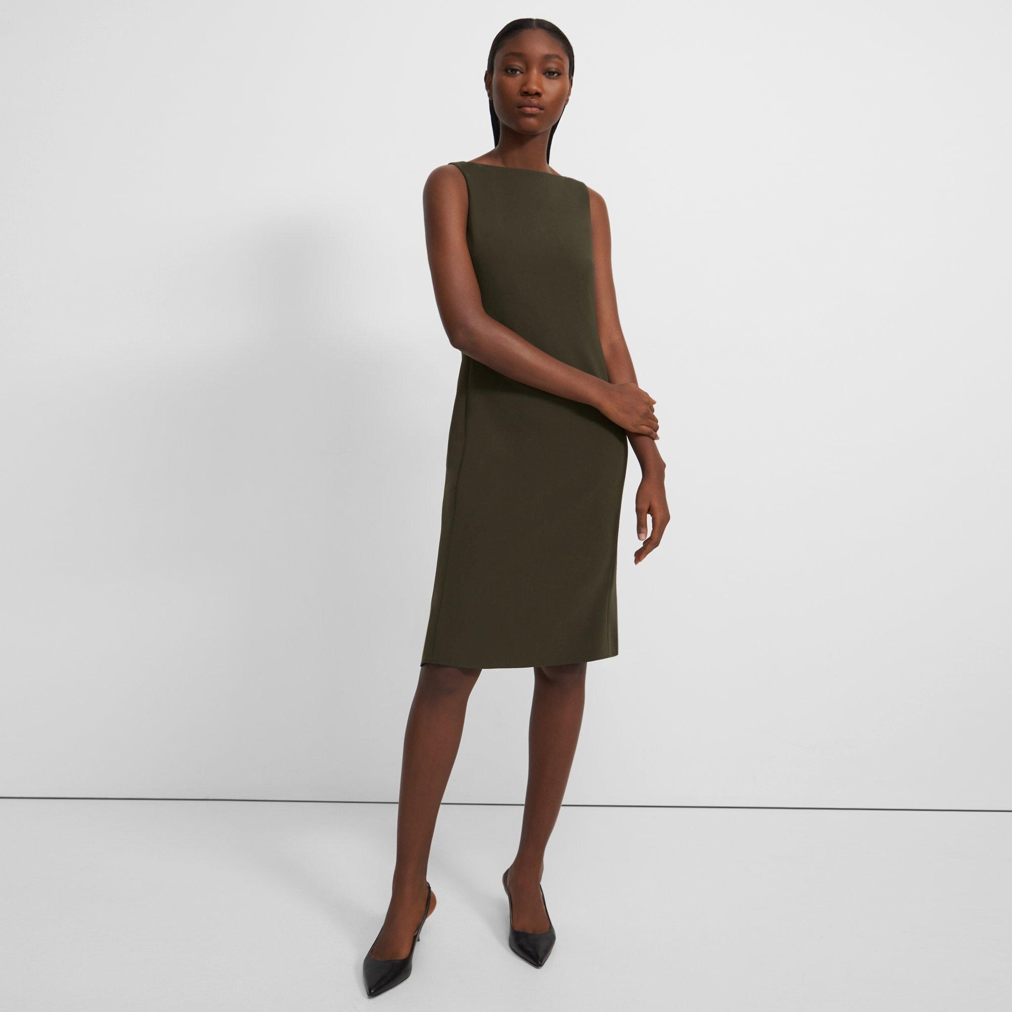 Flared Dress in Admiral Crepe