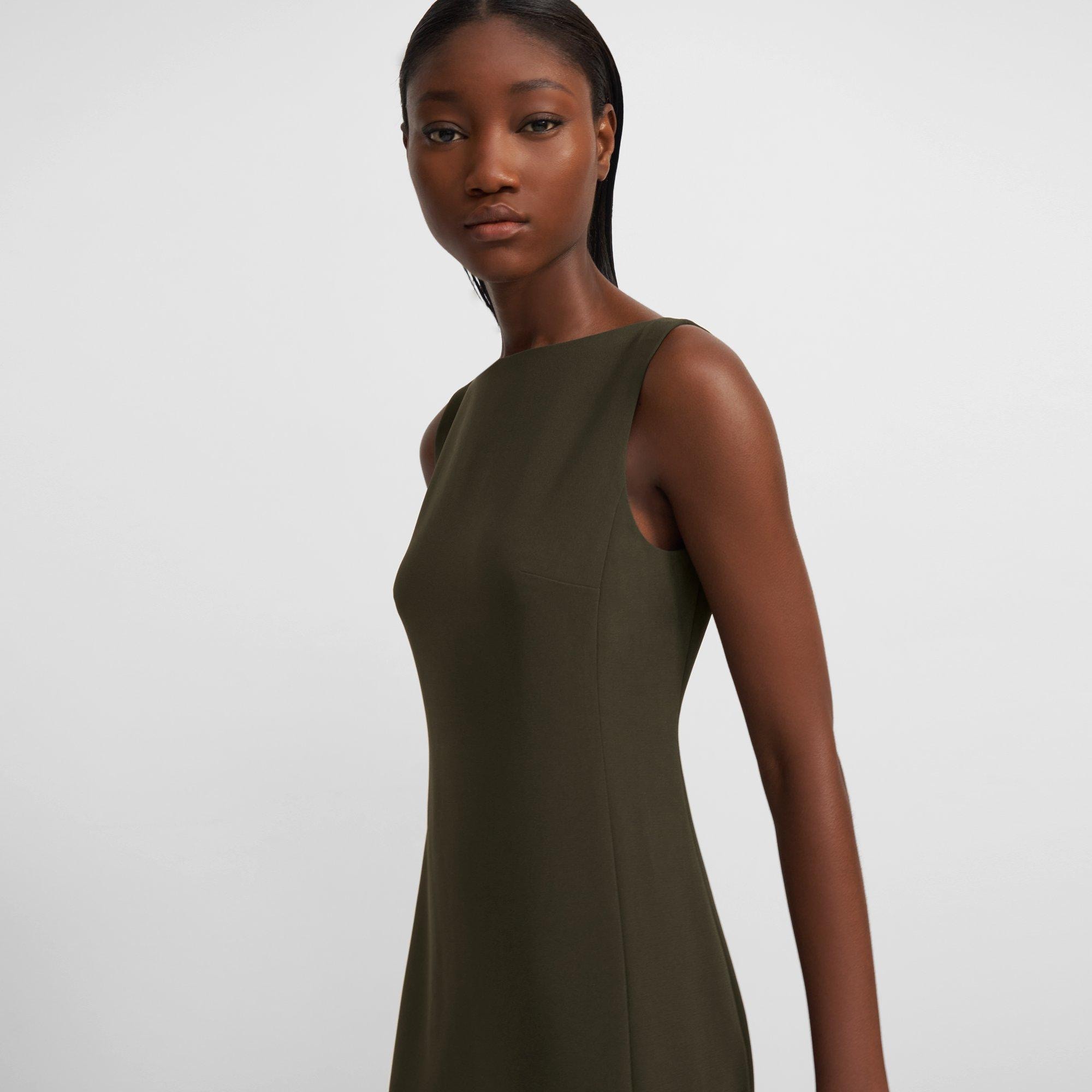 Flared Dress in Admiral Crepe