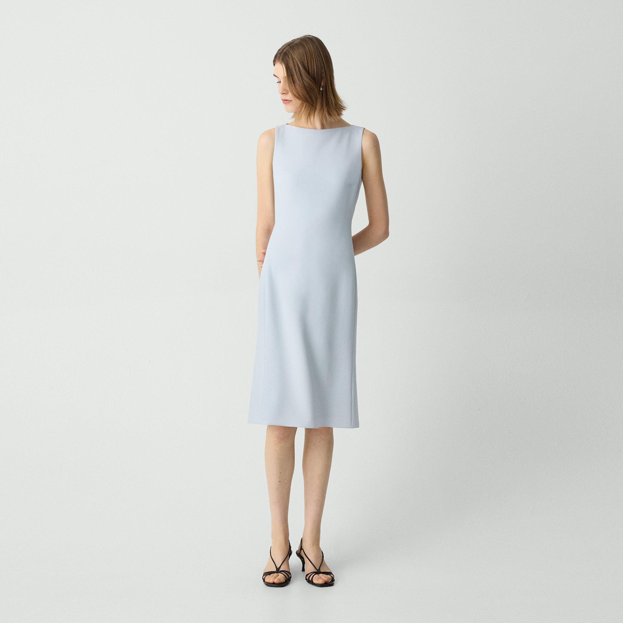 Flared Dress in Admiral Crepe